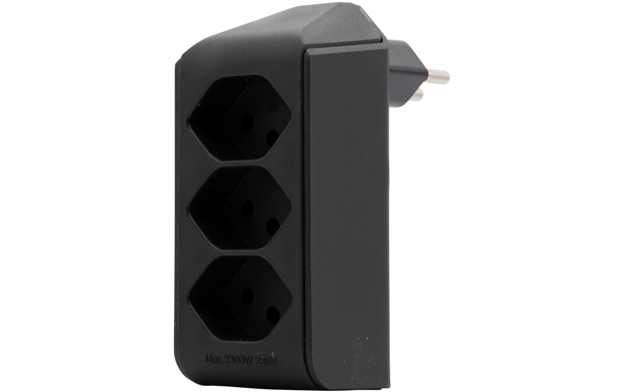 Brennenstuhl Abzweigstecker 3 x T13, 300° drehbar, Schwarz – Mehrfachstecker von Brennenstuhl