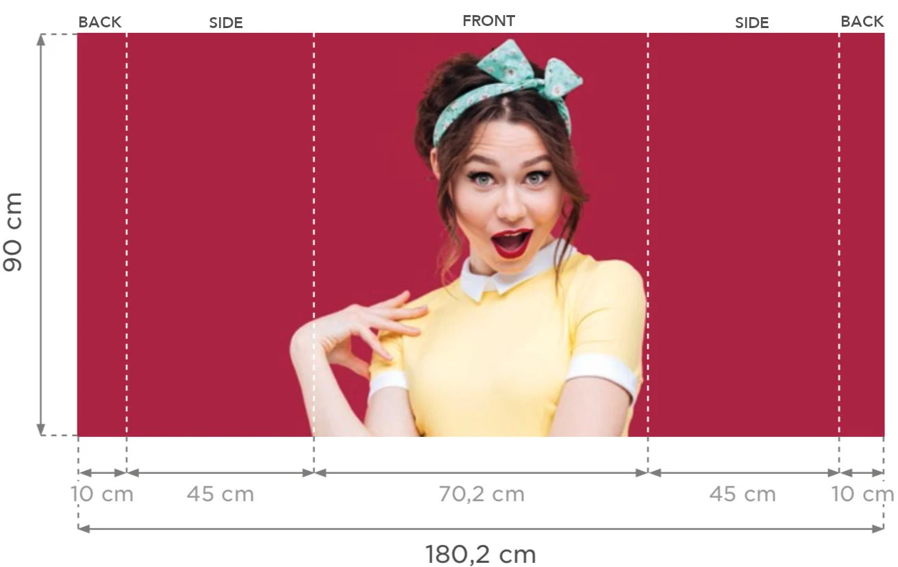 Maßzeichnung PVC Paneel für Promo 2 Theken