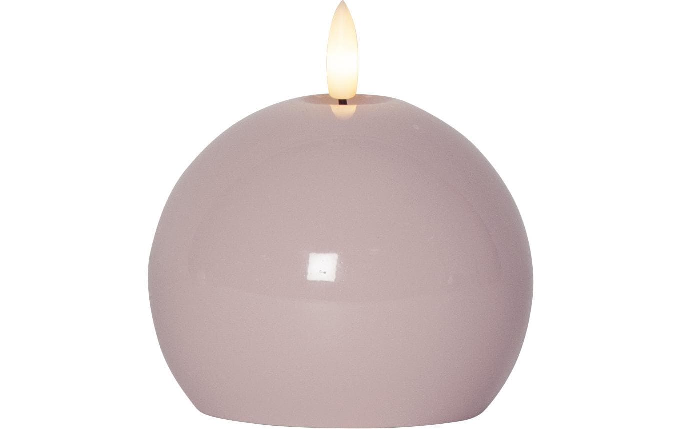 Star Trading LED-Kerze Pillar Flamme Shine, 11 cm, Pink – LED-Kerze mit Timer von Star Trading