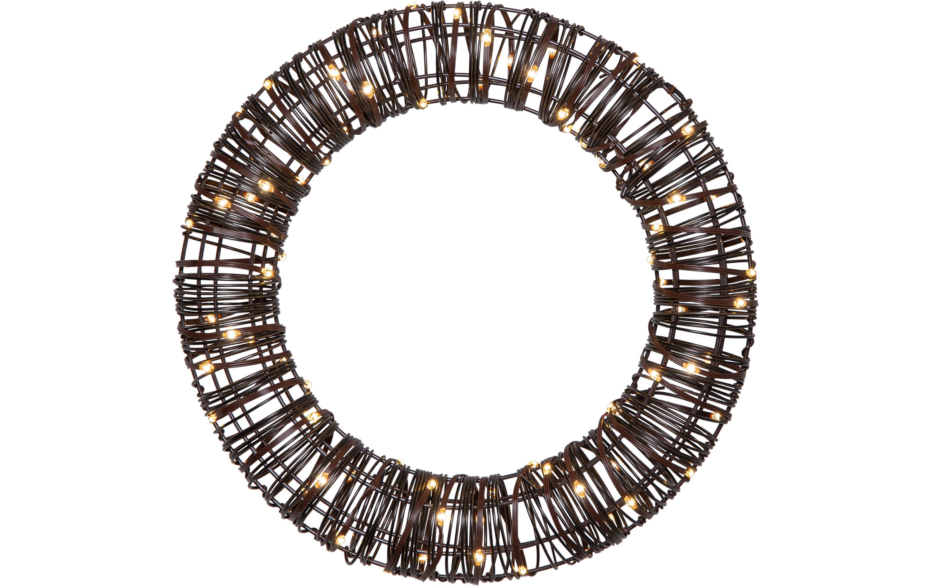 Star Trading LED-Kranz Vicke Wreath, Warmweiss – LED-Weihnachtsdeko für aussen von Star Trading