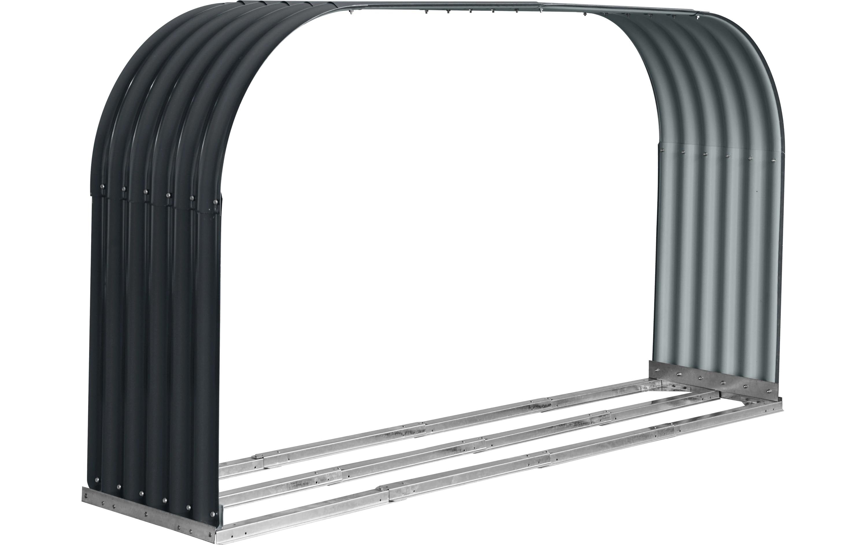 WESTMANN Kaminholzregal Hajo Stahl Anthrazit 212 x 46 x 111 cm