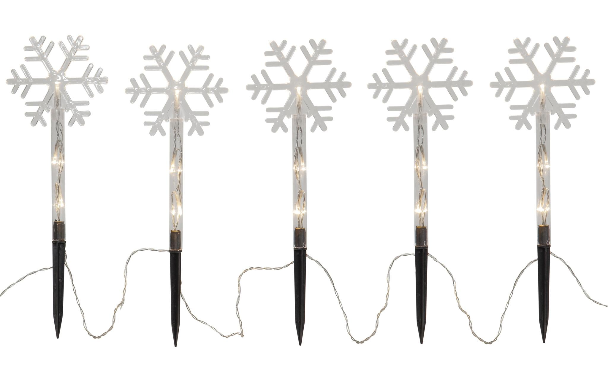 Star Trading Dekolicht Wandy, 5er, mit Erdspiess, 25 cm – LED-Weihnachtsdeko mit Timer für aussen von Star Trading