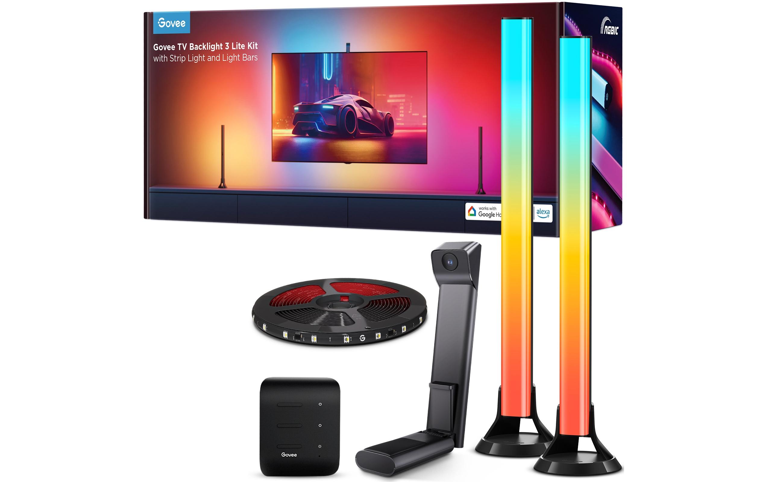 Govee Lichtbalken Backlight Kit 2, T3 Cam, RGBIC, WiFi + BT – Zubehör für LED-Streifen von Govee
