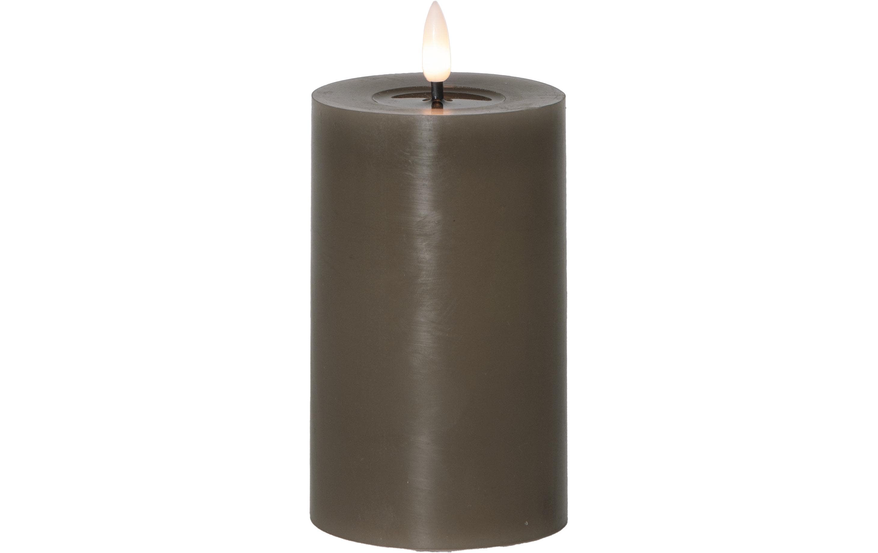 Star Trading LED-Kerze Flamme Flow, Braun – LED-Kerze mit Timer von Star Trading