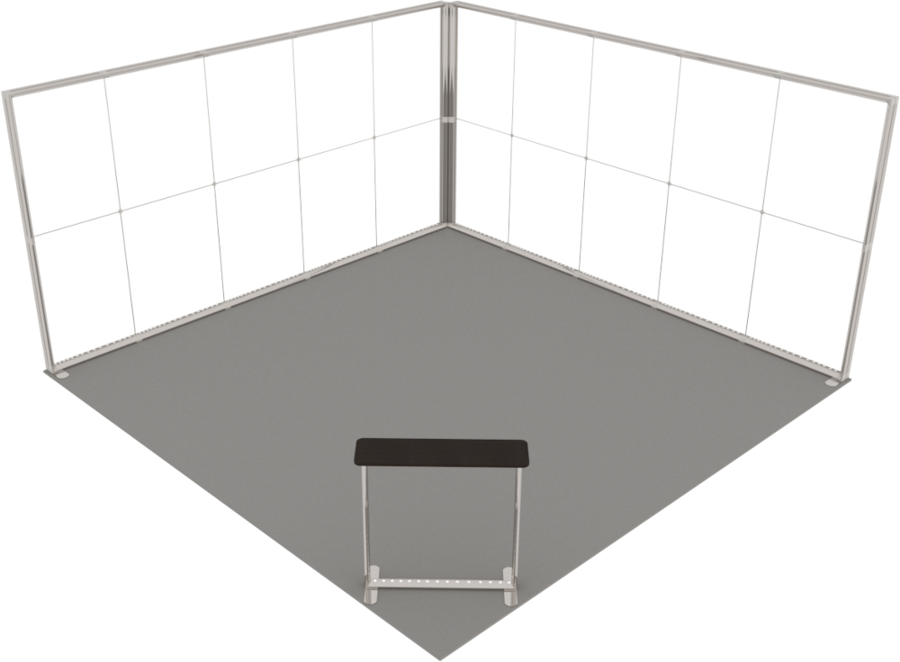 LUMIX Messestand 25 m² Eckstand auf Fachmesse Anwendungsbeispiel