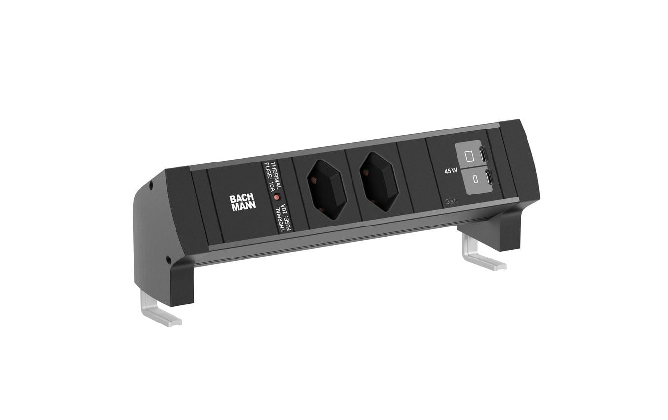 Bachmann Tischsteckdosenleiste DESK Style schwarz