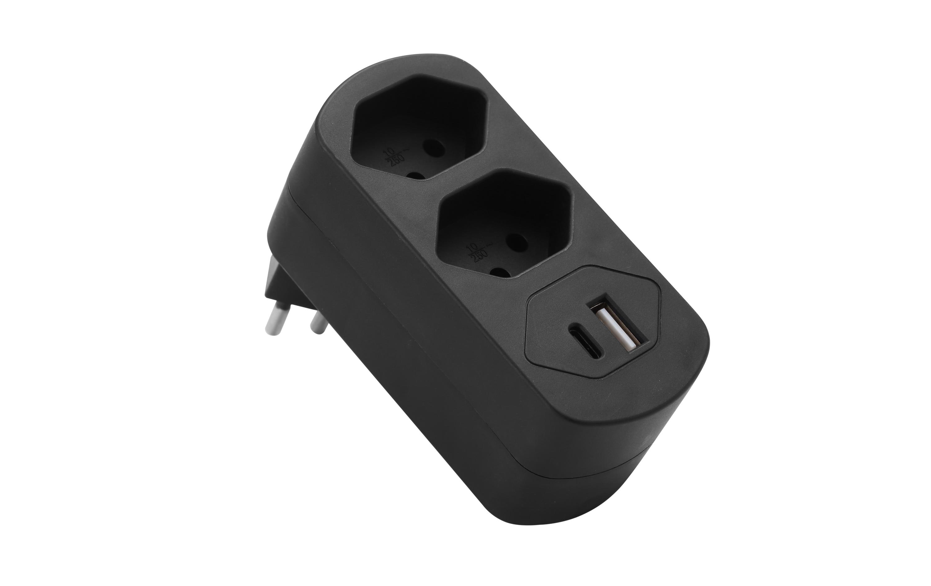 Schönenberger Abzweigstecker MOVE 2xT13 mit USB PD30W – Mehrfachstecker von Schönenberger