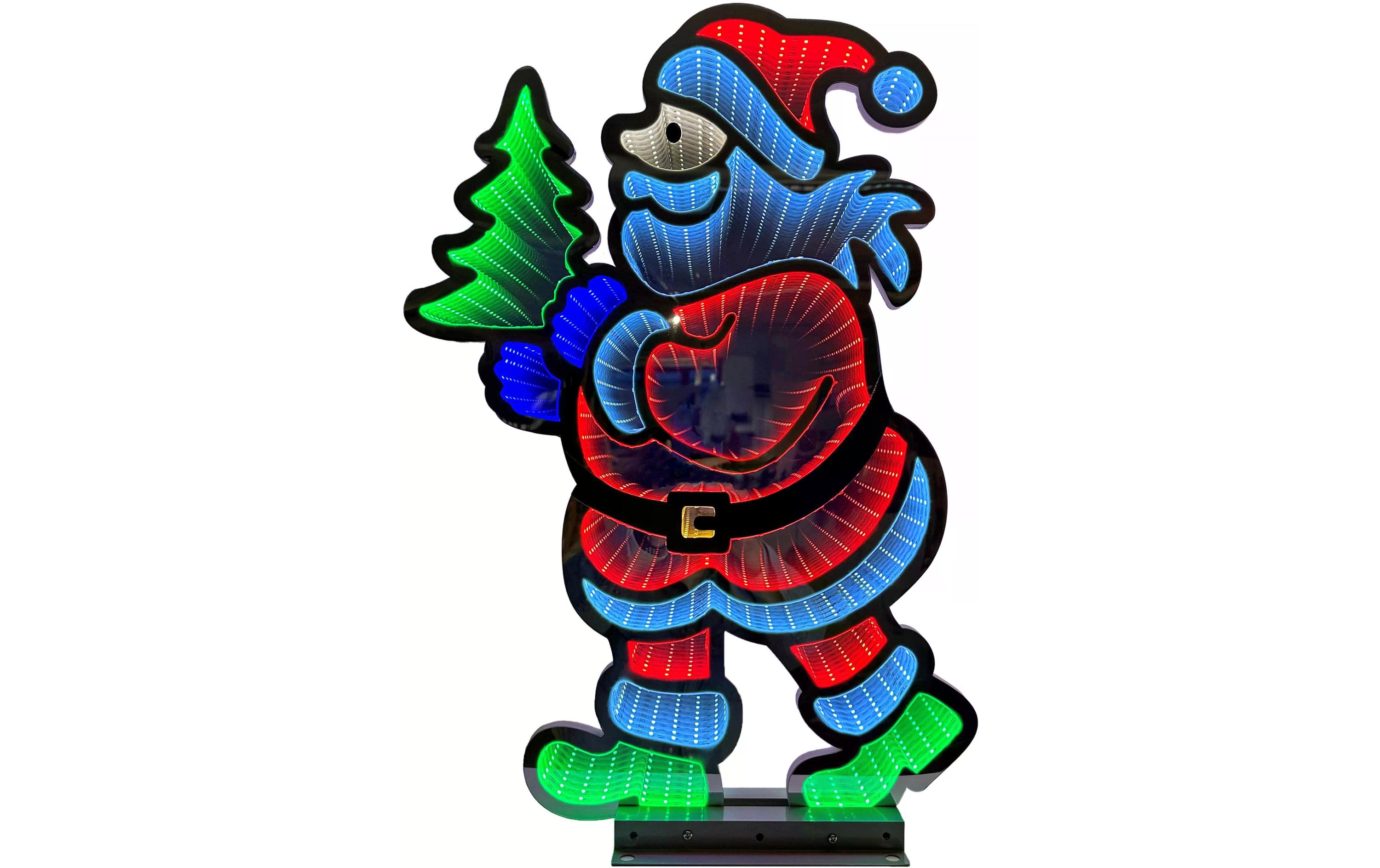 Dameco LED-Figur Infinity Santa, 435 LEDs, 60 cm, Mehrfarbig
