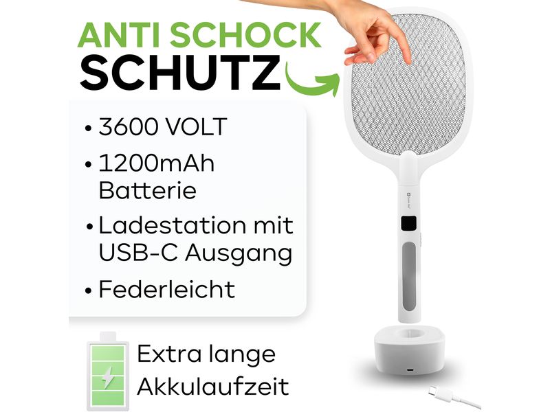 Elektrische Fliegenklatsche mit Display