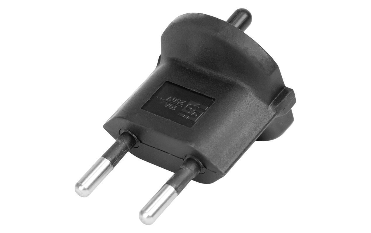STEFFEN Fixadapter 2-Pol Deutschland CEE7 auf Schweiz T11 Schwarz – Fixadapter von STEFFEN