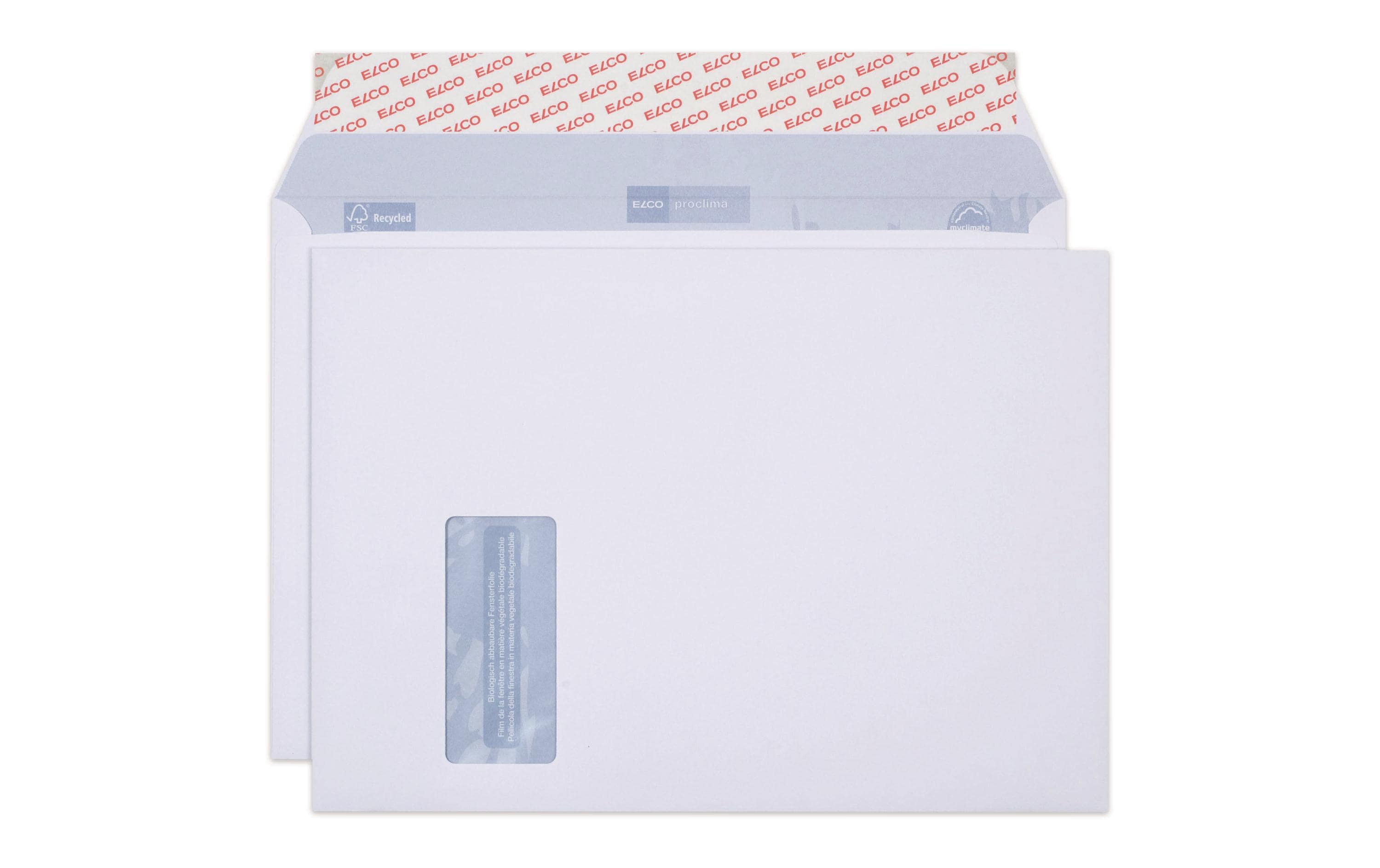 ELCO Couvert Proclima C4 mit Fenster links, 250 Stück – Couvert von ELCO