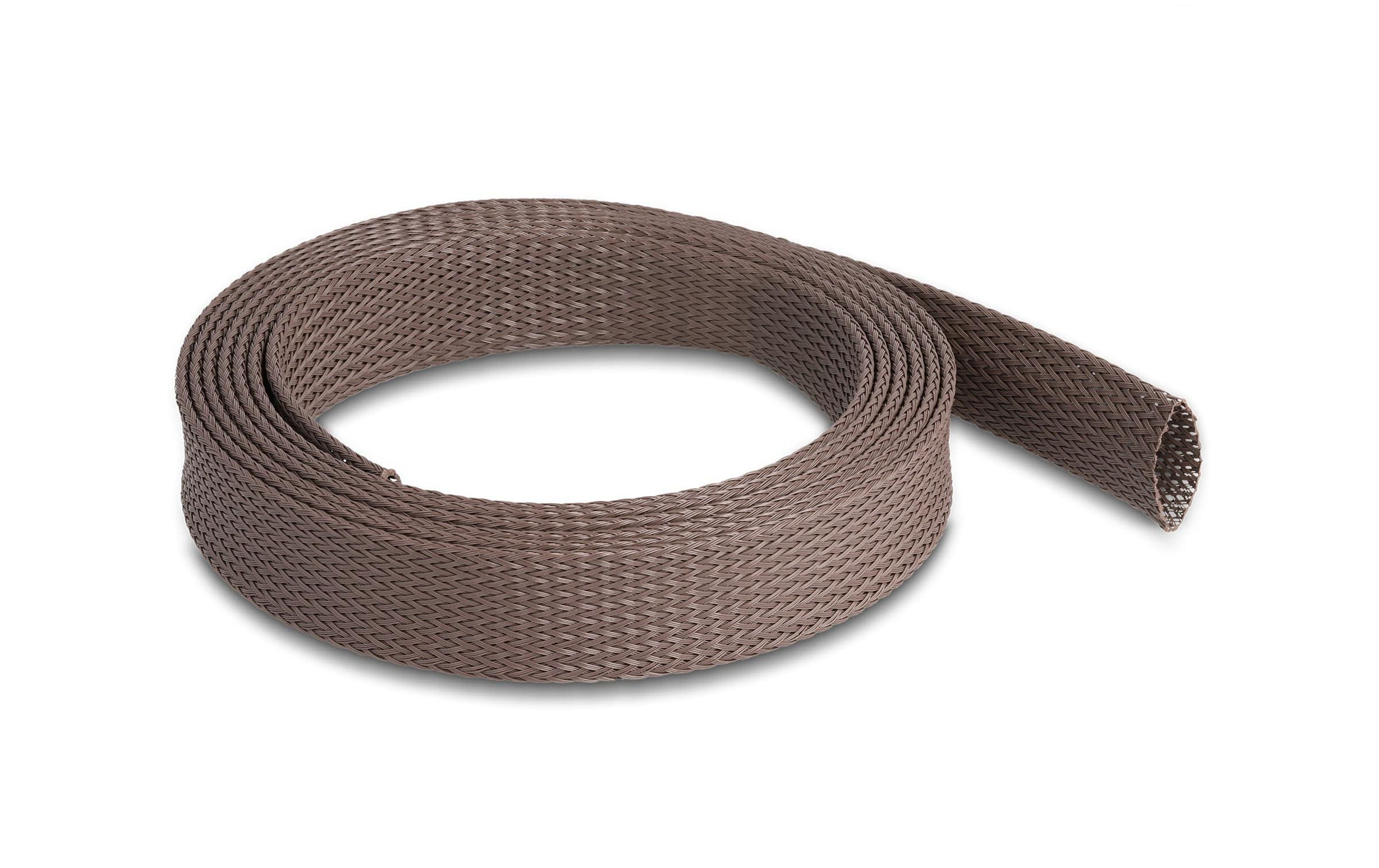 Delock Geflechtschlauch nagerfest, 2 m x 25 mm Braun – Kabelschlauch von Delock