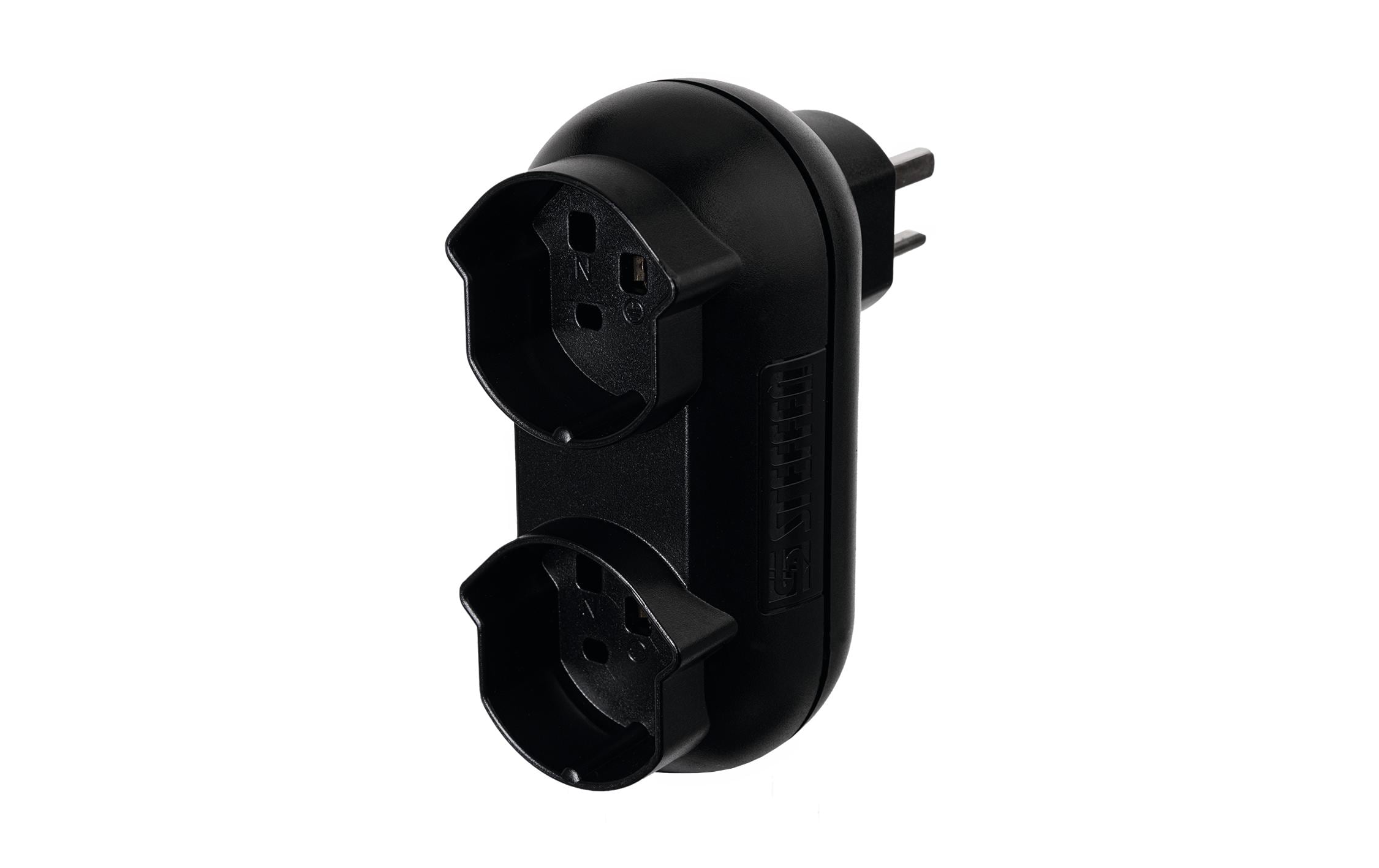 STEFFEN Mehrfachstecker Strong 2x T25, Schwarz – Mehrfachstecker von STEFFEN