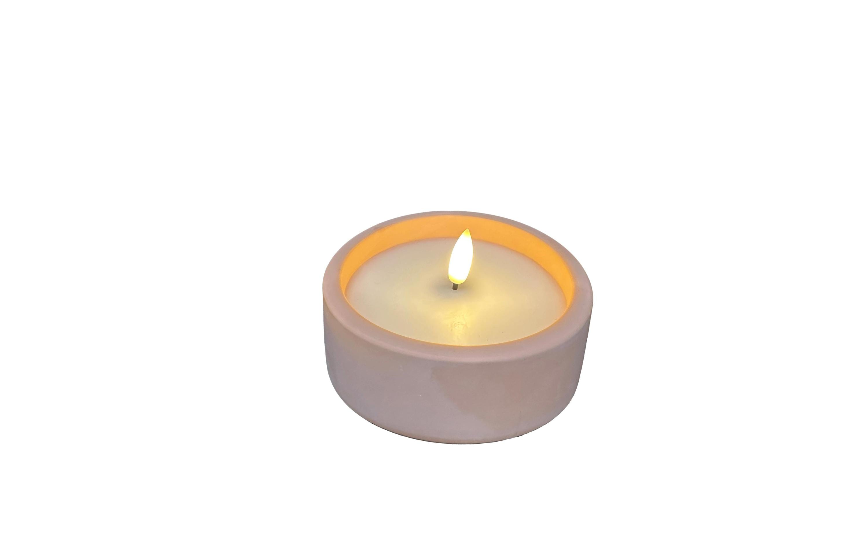 Dameco LED-Kerze Rosa – LED-Kerze mit Timer für aussen von Dameco