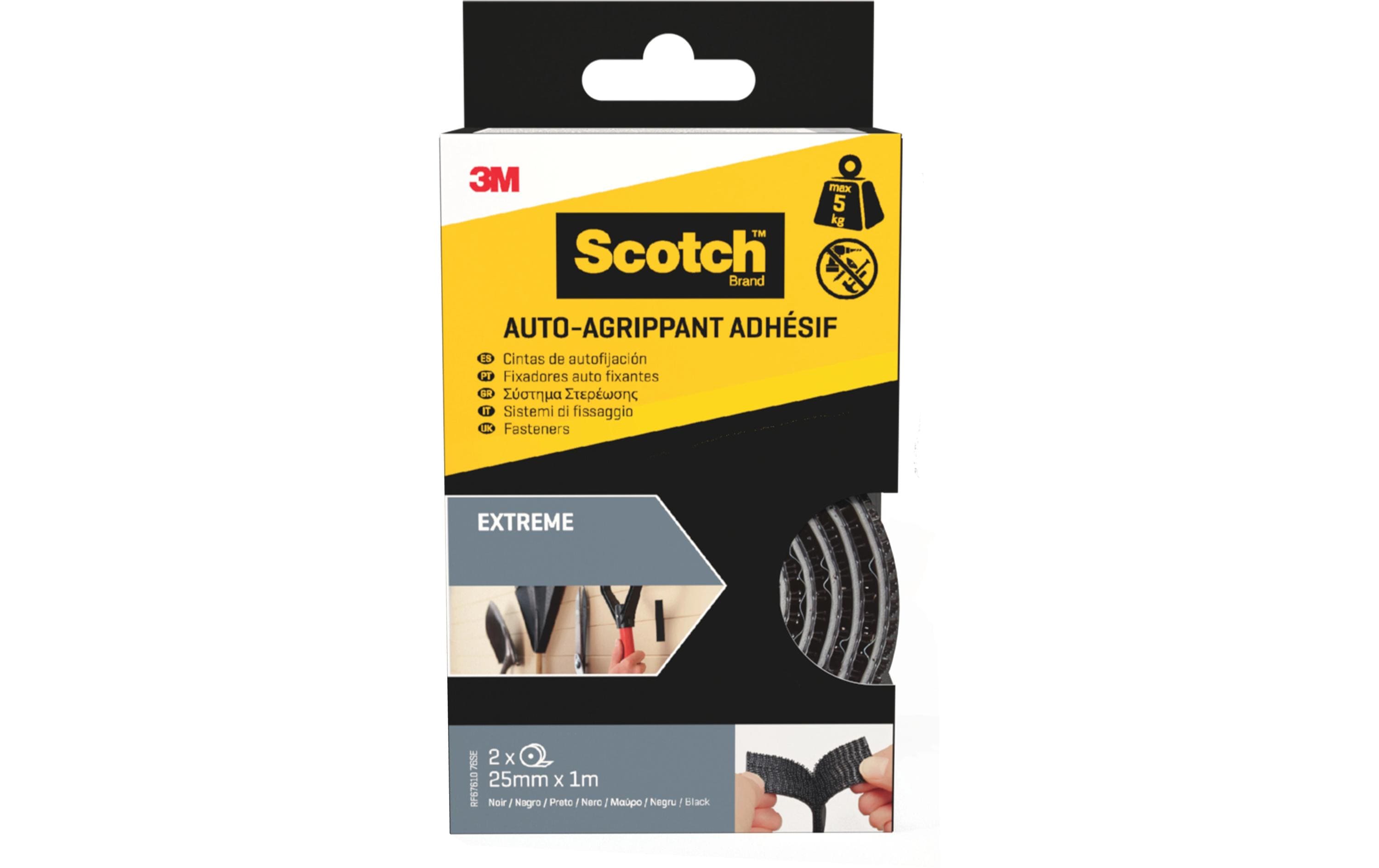 Scotch Extreme Klebverschluss RF6761076 Schwarz – Kabelkanal-Zubehör von Scotch