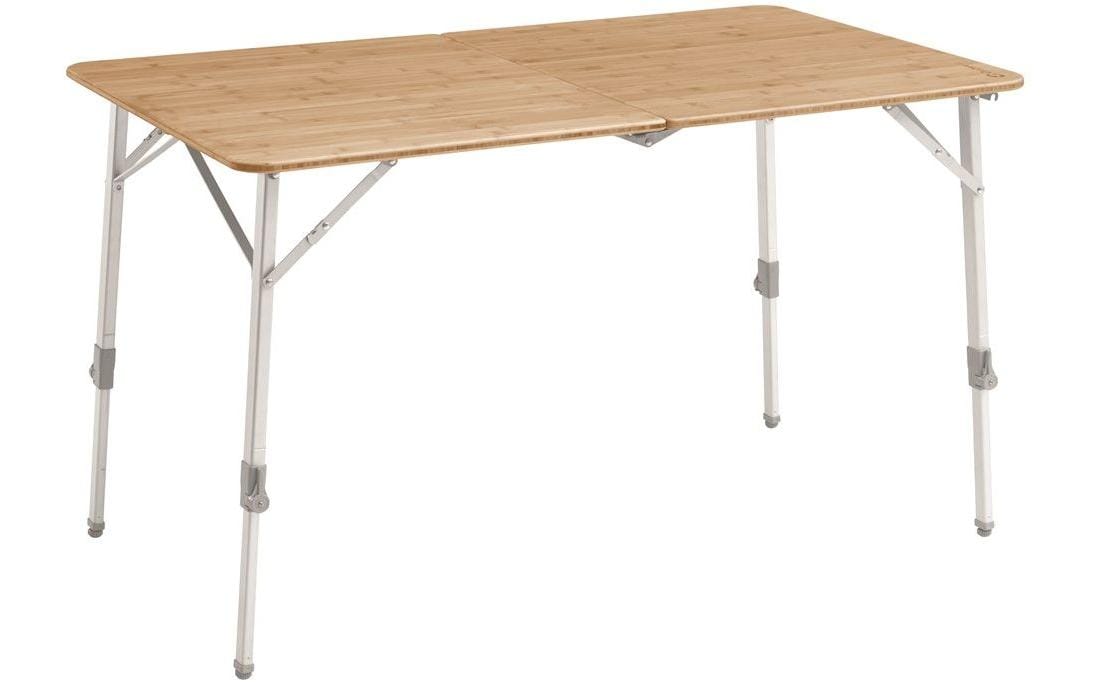 Outwell Custer L – Outwell Campingtisch 70 × 120 cm, Platte aus Bambus