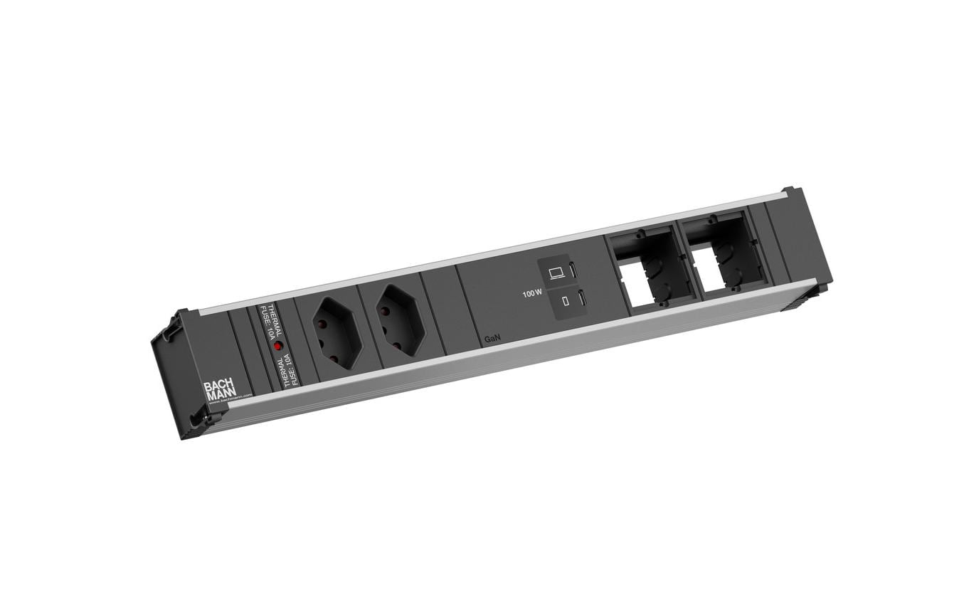 Bachmann Einbausteckerleiste CONI L 2xT13 1xUSB C/C 100W 2xCM 0.2m – Einbausteckdose von Bachmann