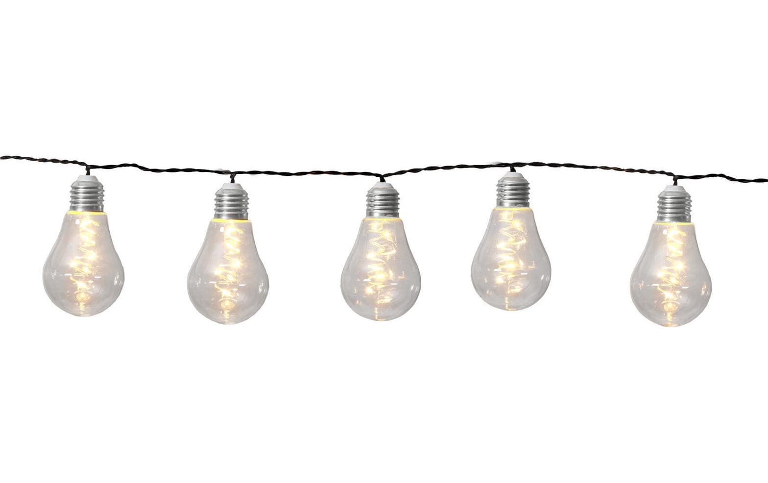 Star Trading Lichterkette Solar Glow 180 cm, Silber/Transparent – Lichterkette von Star Trading