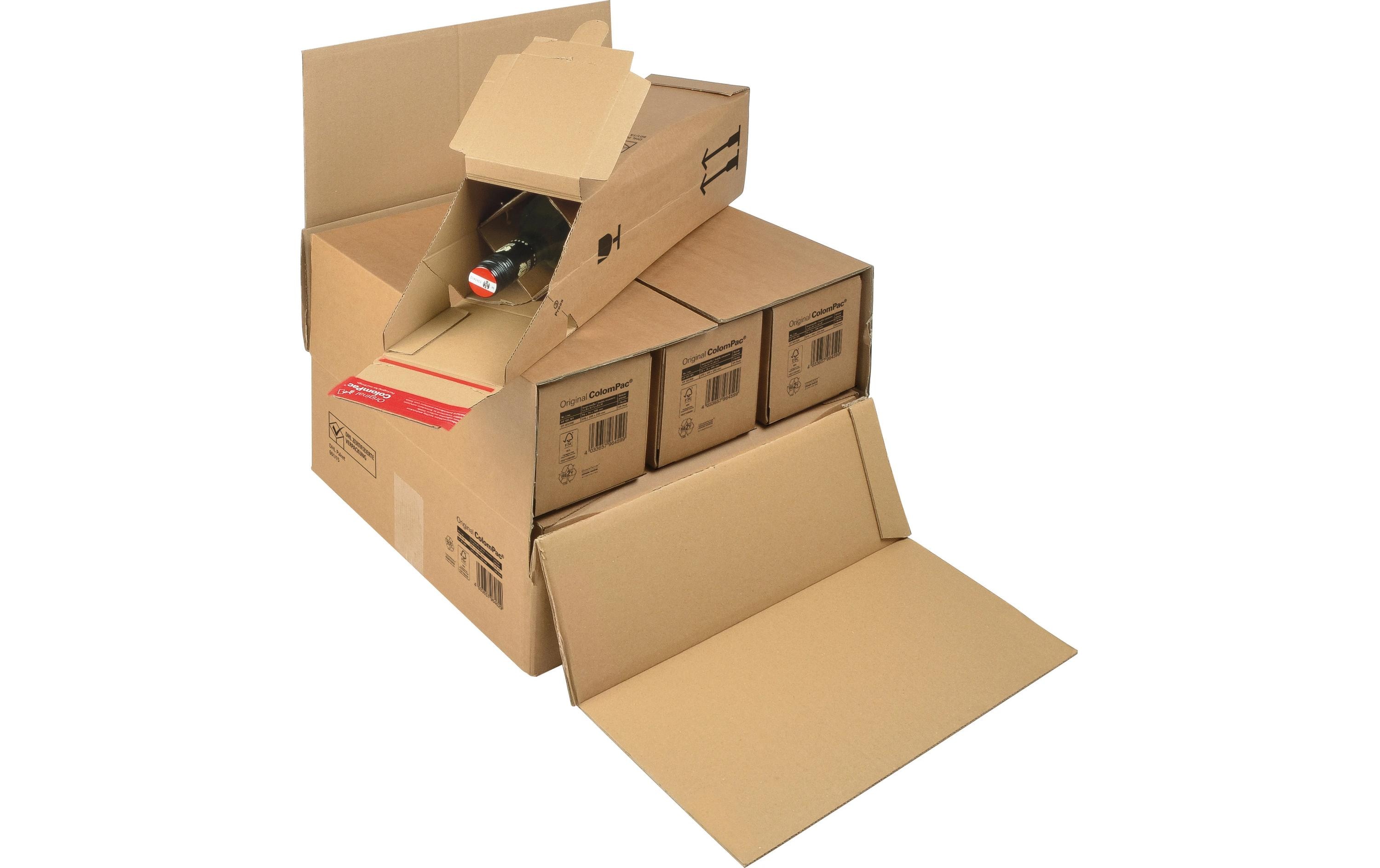 Antalis Flaschenversandkarton 375 x 365 x 250 mm Braun – Versandkarton von Antalis