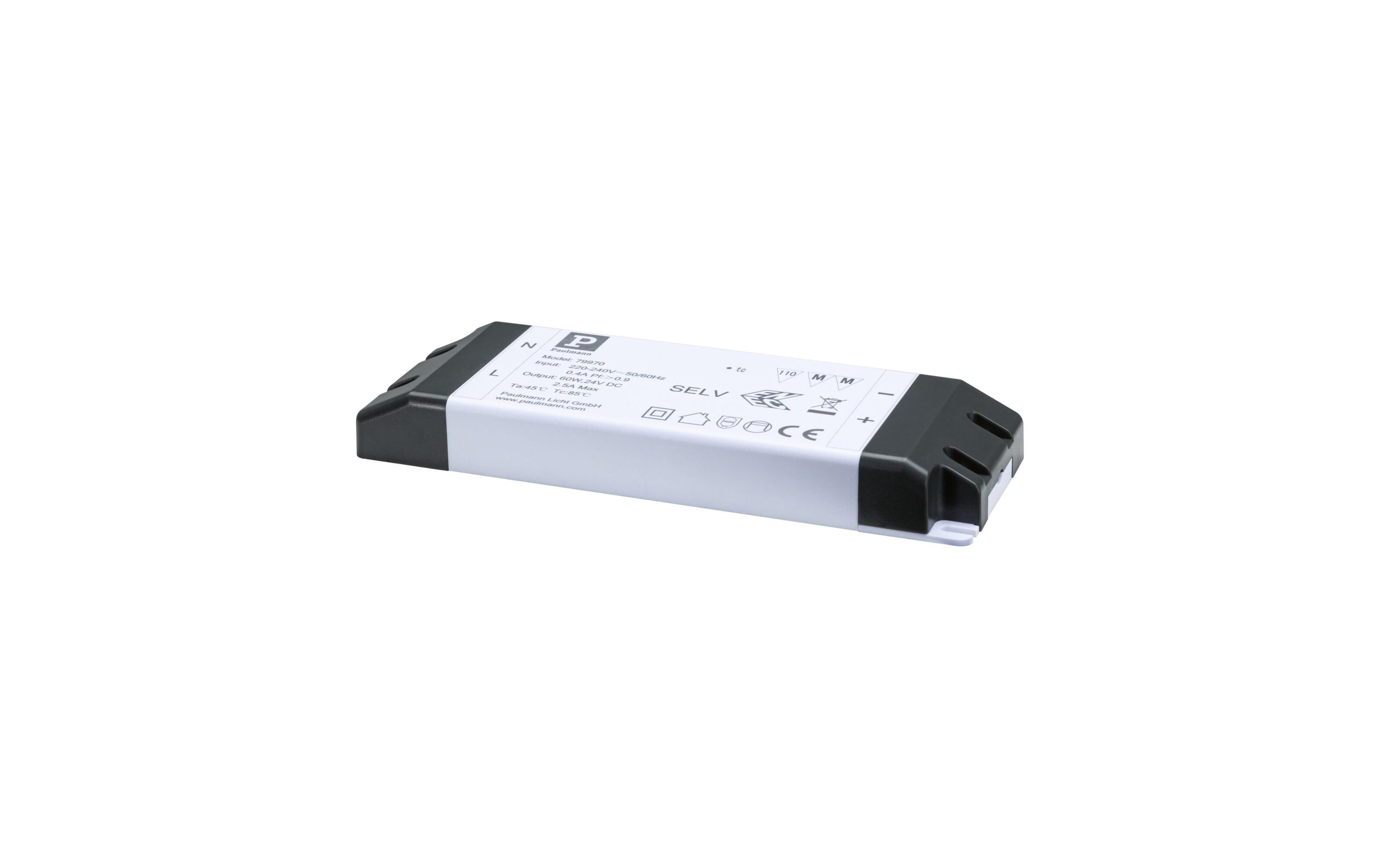 Paulmann Pro Power Supply Zubehör 230/24 V 60 VA Weiss – LED-Netzteil von Paulmann