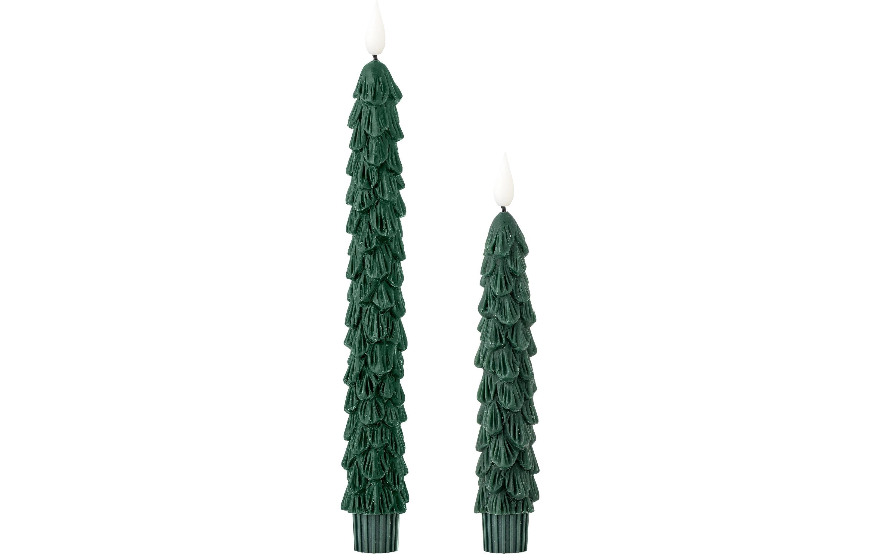 Bloomingville LED-Kerzen Set Ponza 2-er Set, Grün