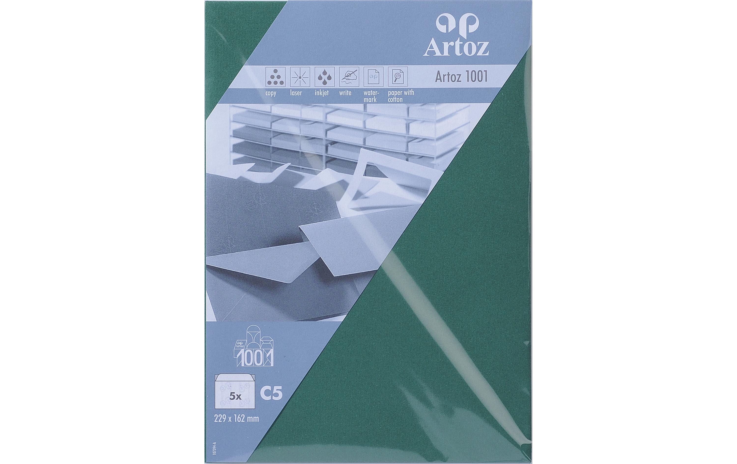 Artoz Couvert 1001, C5, 5 Stück, Racinggreen – Couvert von Artoz
