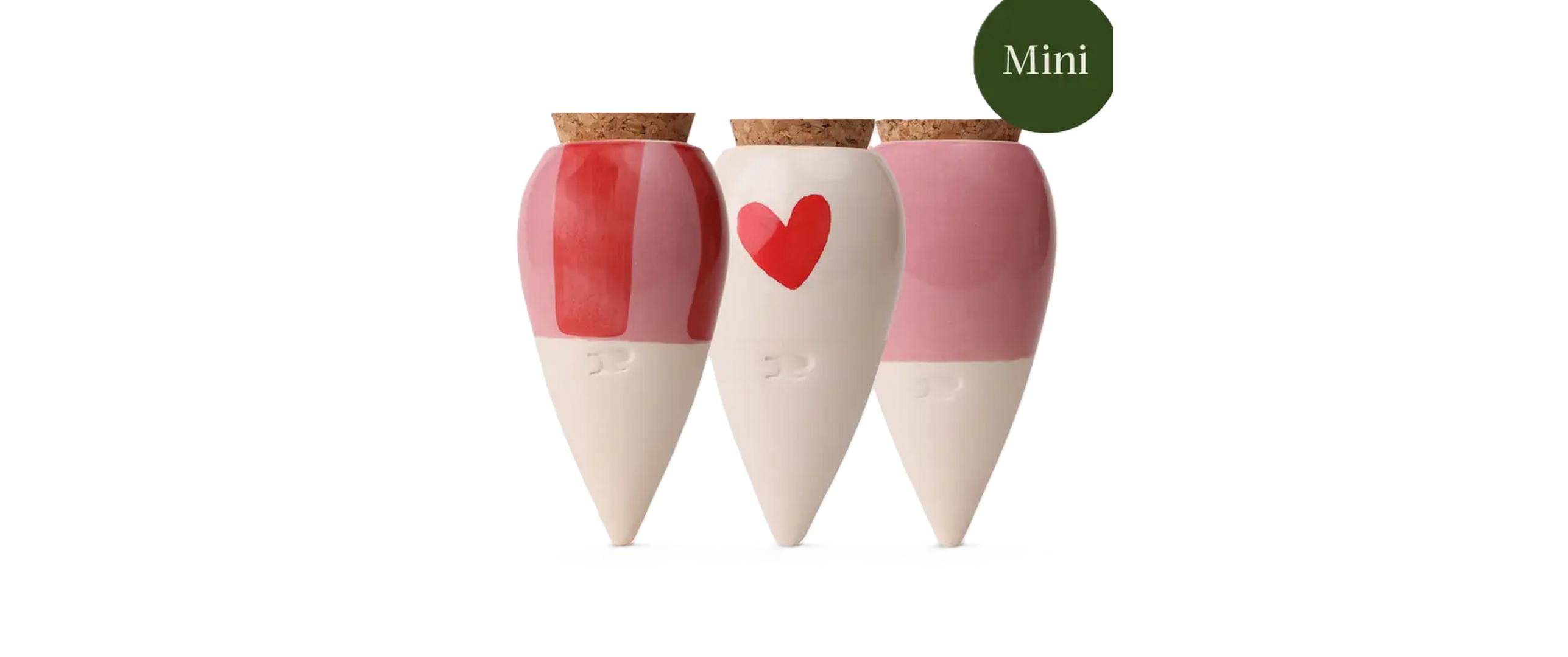 pepin Wasserspender Mini Ollas Rosa Herzen, 3er Set