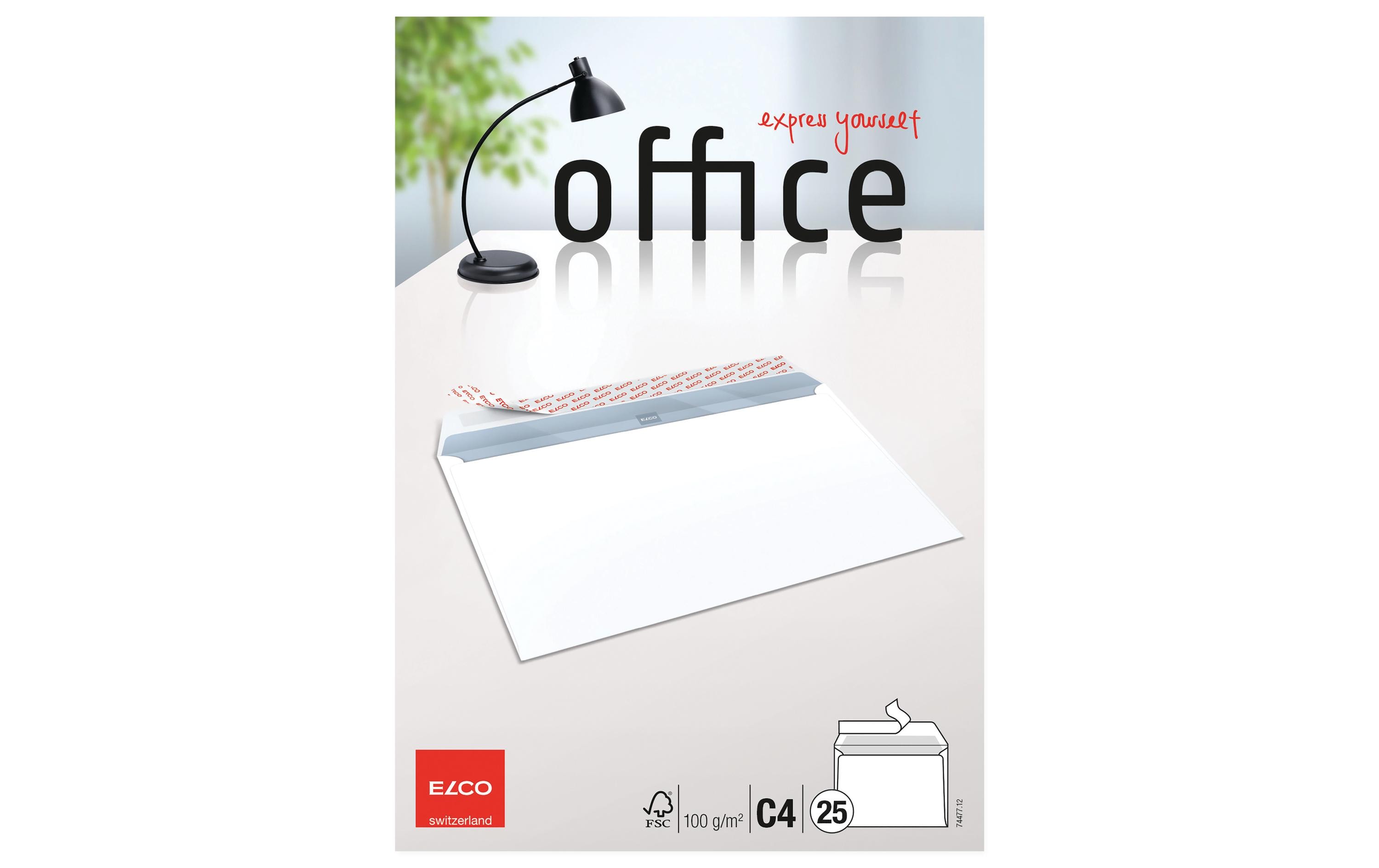 ELCO Couvert Office C4, Keine Fenster, 25 Stück – Couvert von ELCO