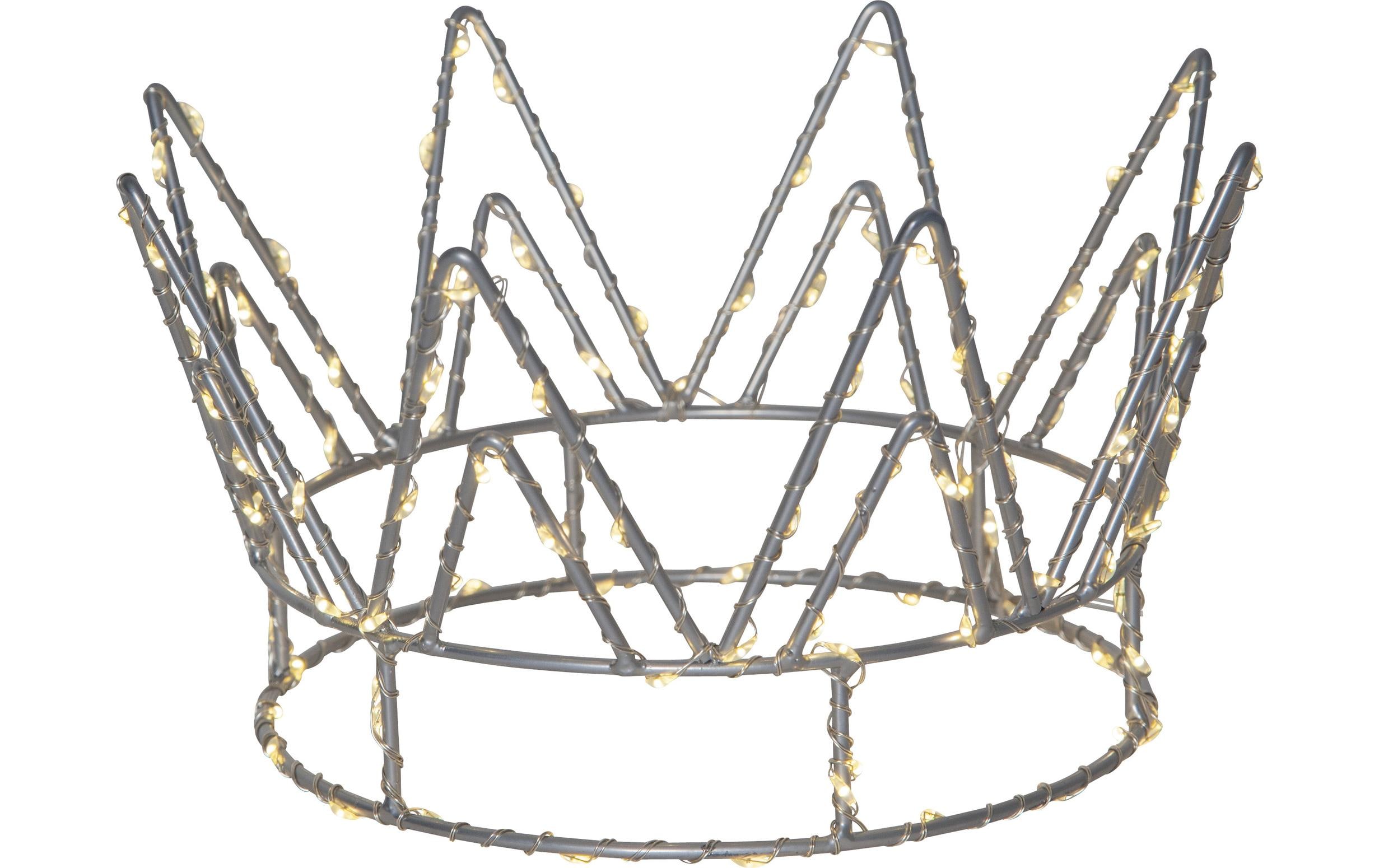 Star Trading Crown, 120 LED, Silber – LED-Weihnachtsdeko mit Timer von Star Trading
