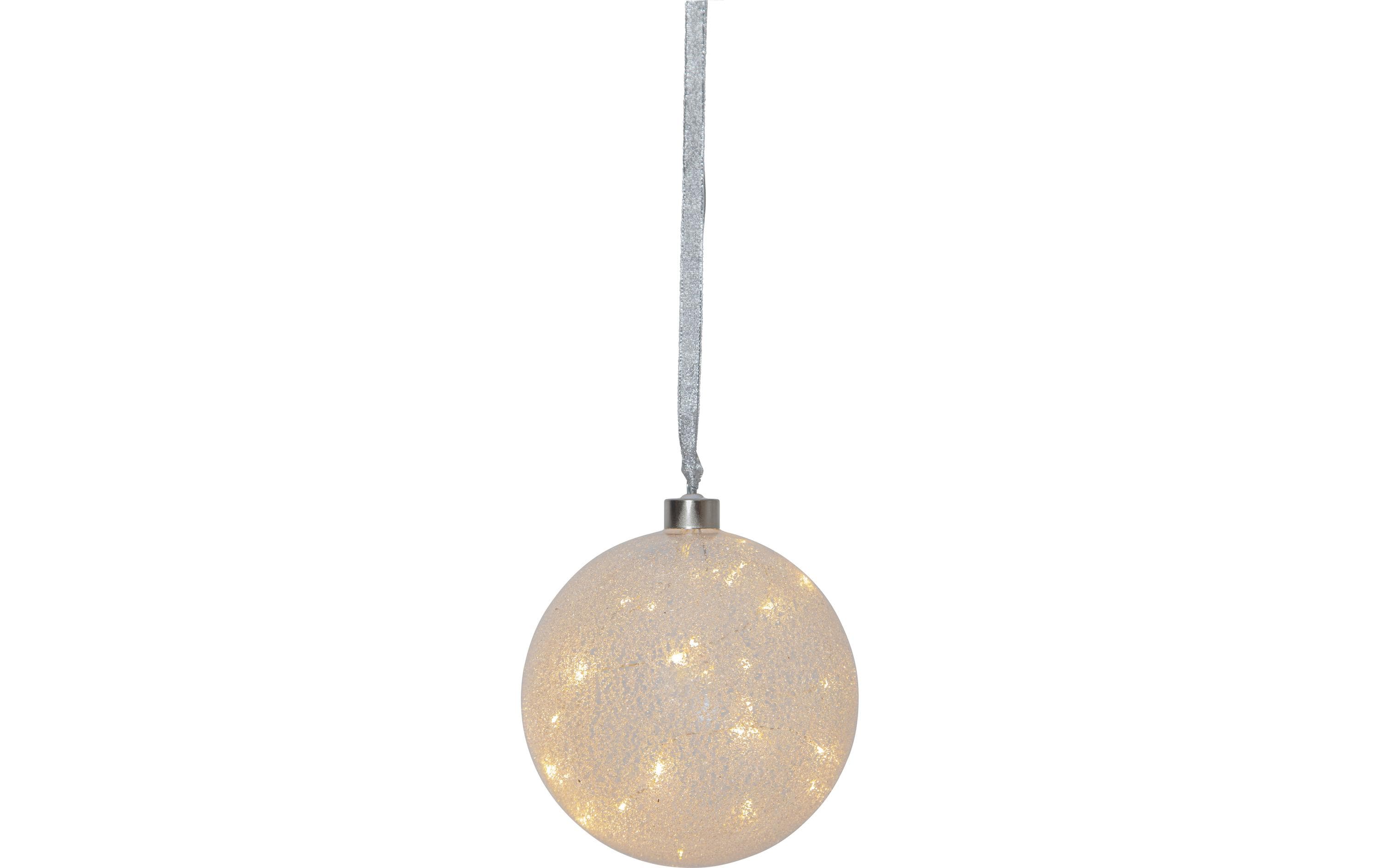Star Trading Weihnachtskugel Glow Snow, 30 LED, 15 cm, indoor – LED-Weihnachtsdeko von Star Trading
