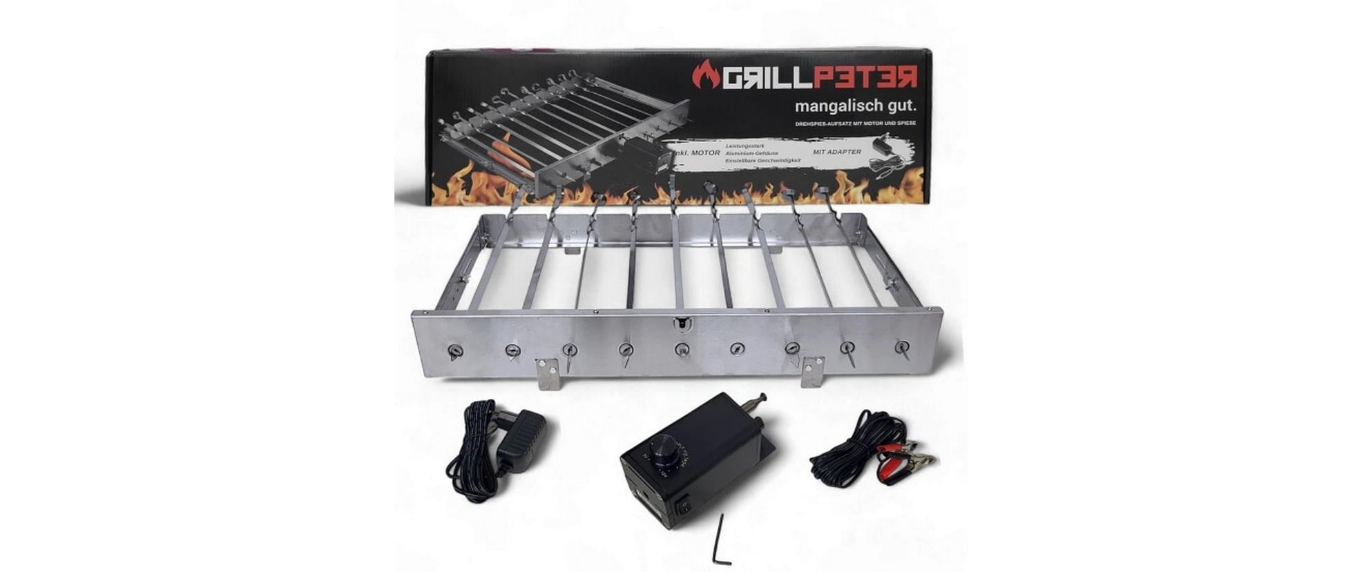 GRILLPETER Drehspiessaufsatz 9 Spiesse