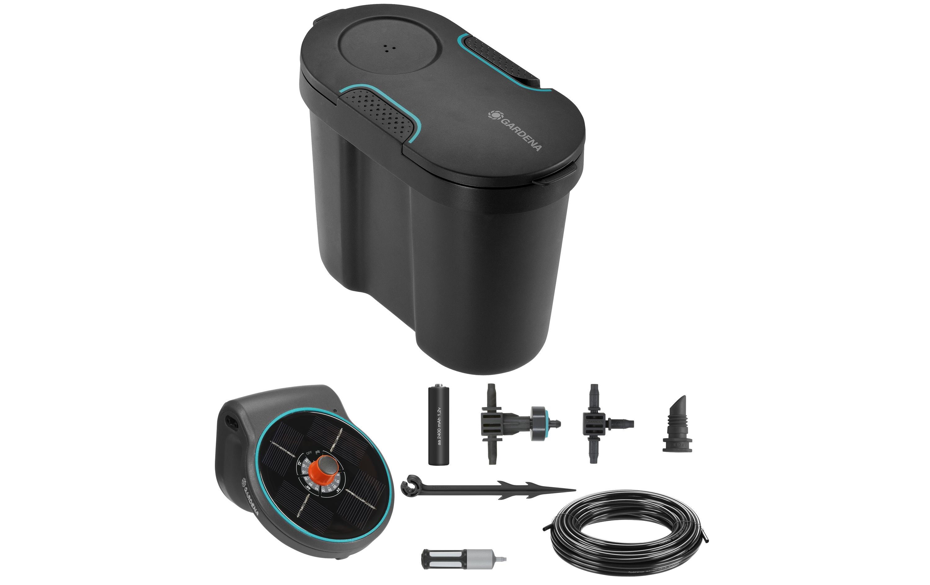 GARDENA Bewässerungs-Set AquaBloom mit Wasserbehälter – Bewässerungszubehör für die Gartenbewässerung
