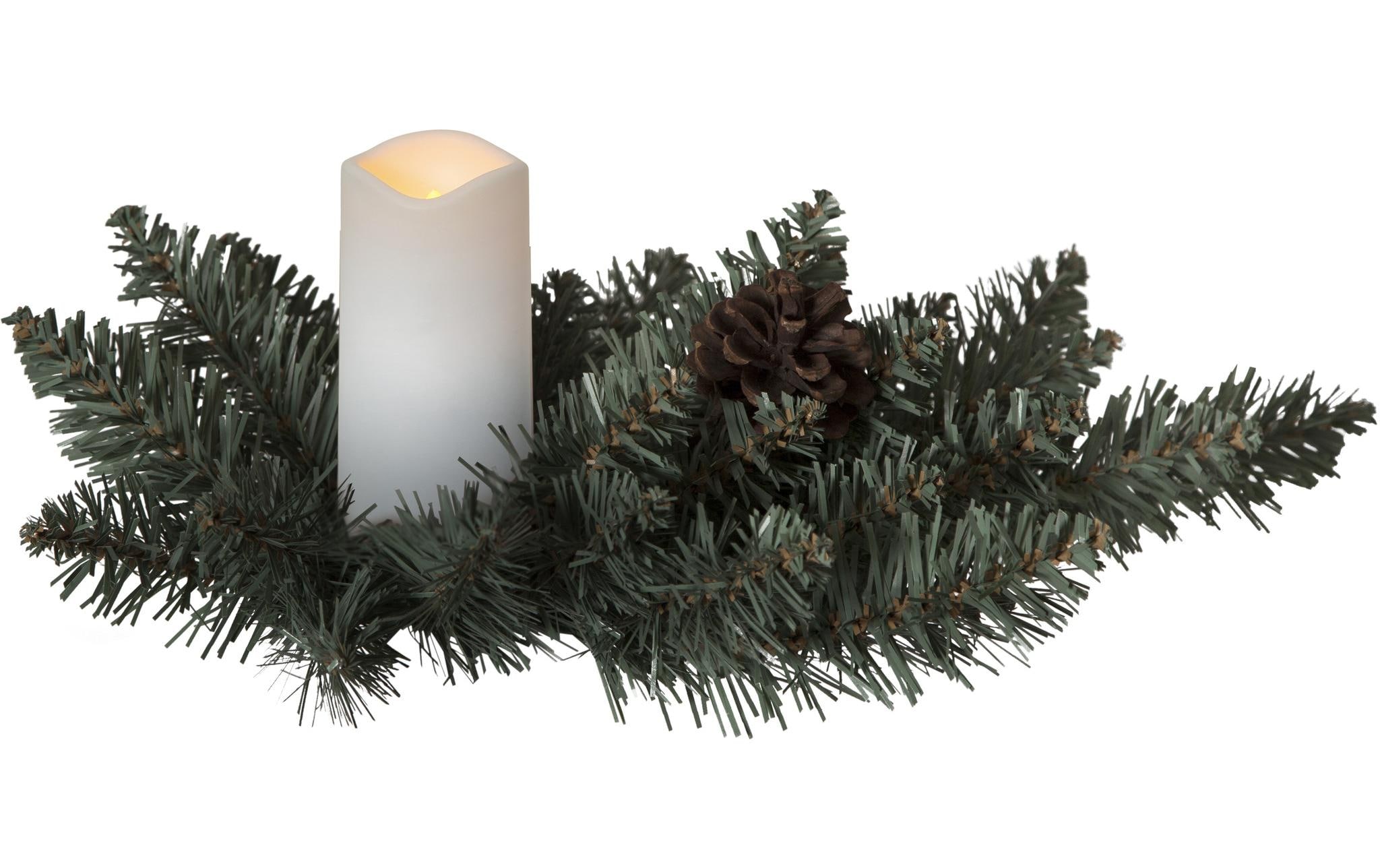 Star Trading LED Grabkerze Serene, 12 cm, Grün/Weiss – LED-Grabkerze mit Timer für aussen von Star Trading