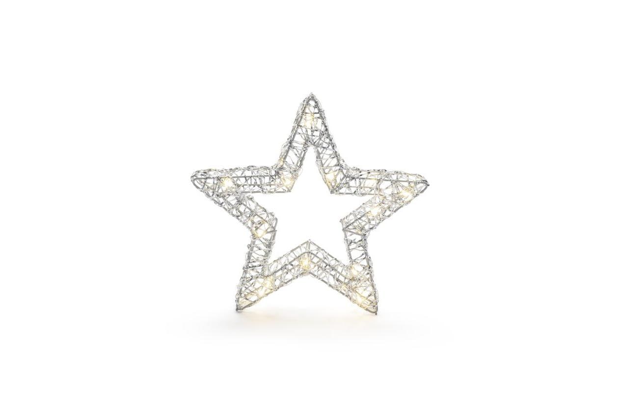 STT LED-Figur Silver standing star 25 cm