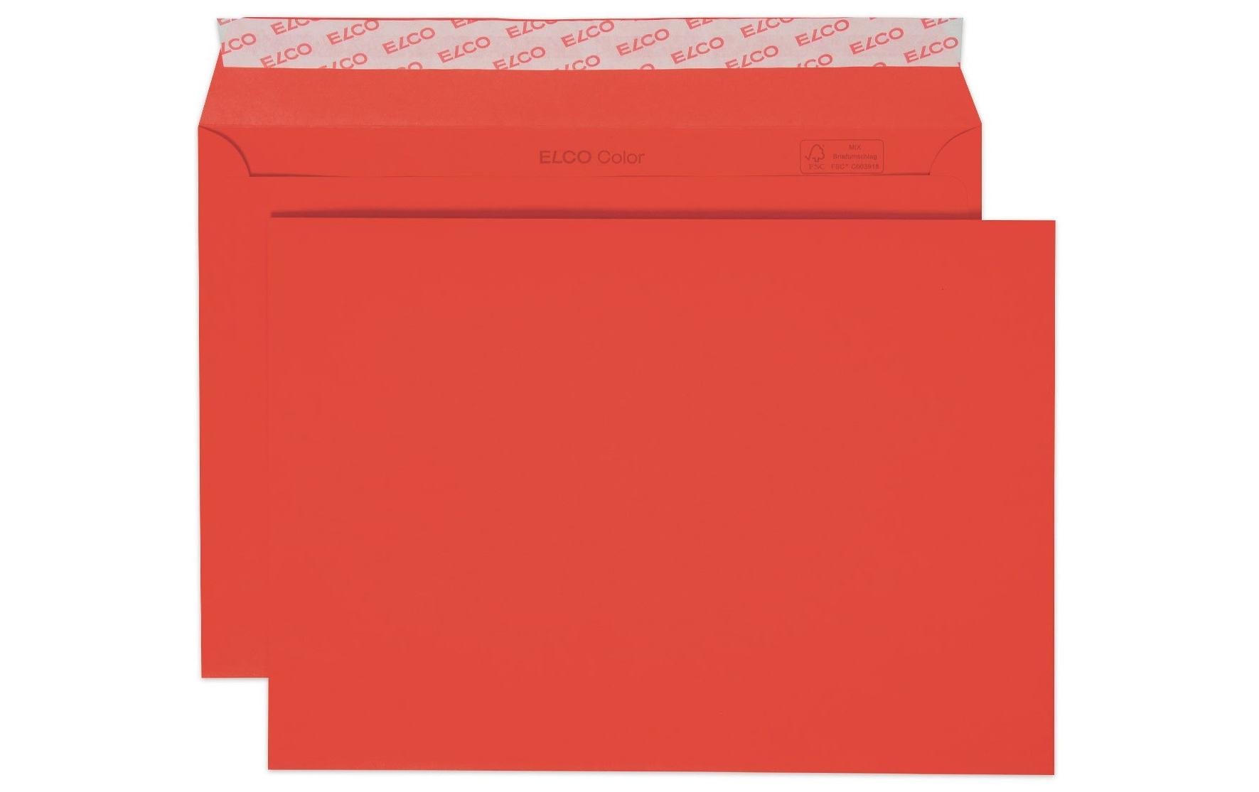 ELCO Couvert Color C5, Keine Fenster, 25 Stück, Rot – Couvert von ELCO