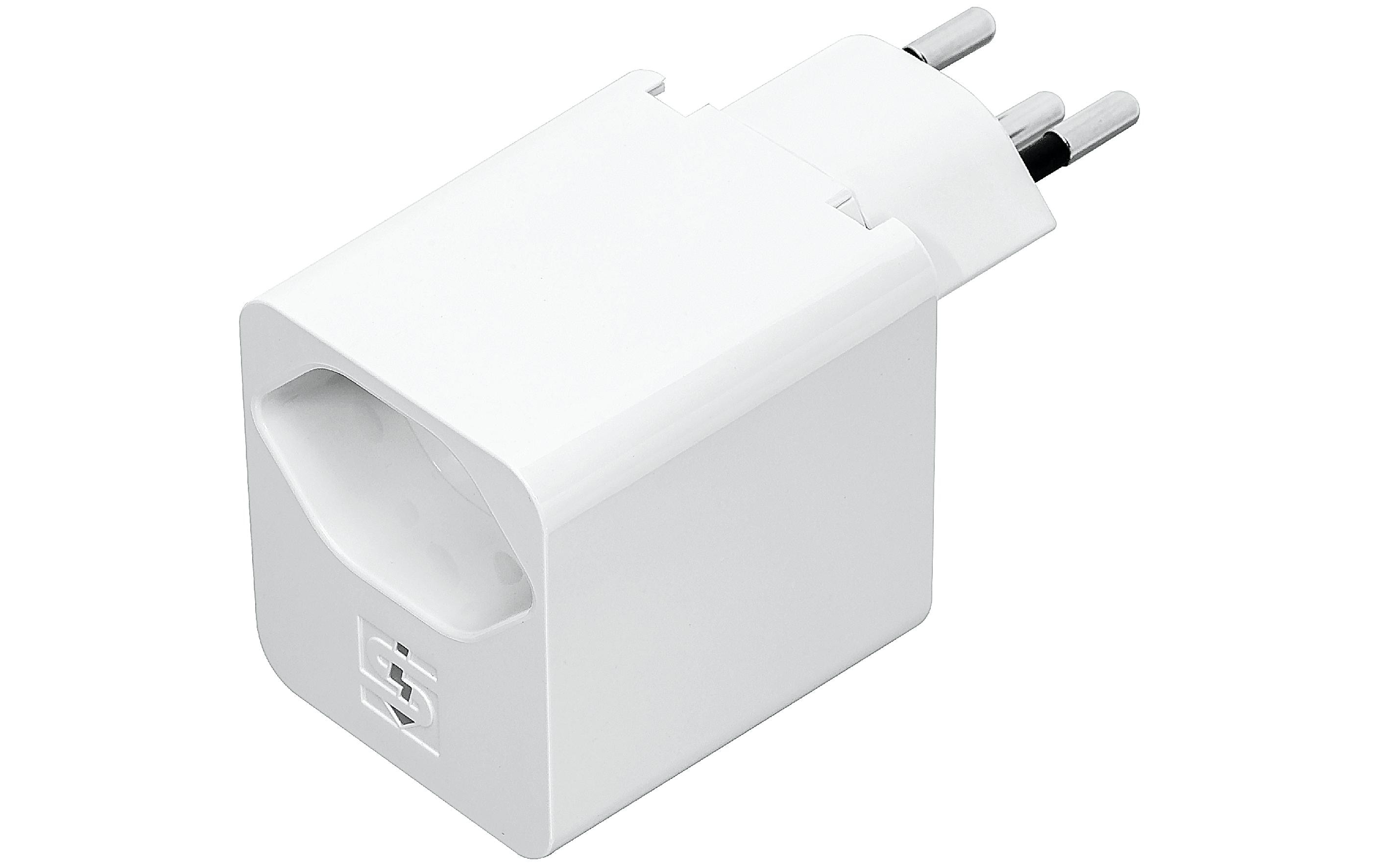 STEFFEN Klappstecker 1xT13, mit USB C 5 V/3.0 A PD Weiss – Zwischenstecker von STEFFEN
