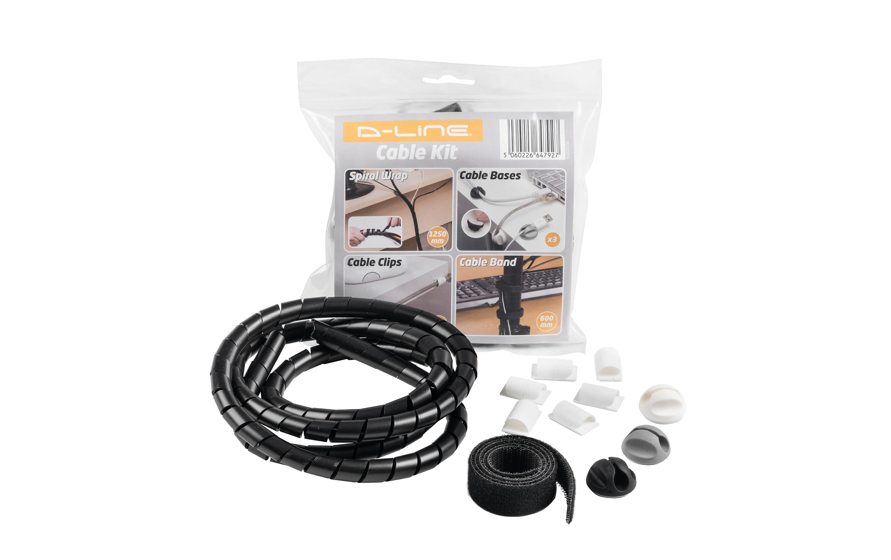 STEFFEN Kabelmanagement Set D-Line Schwarz – Kabelschlauch von STEFFEN