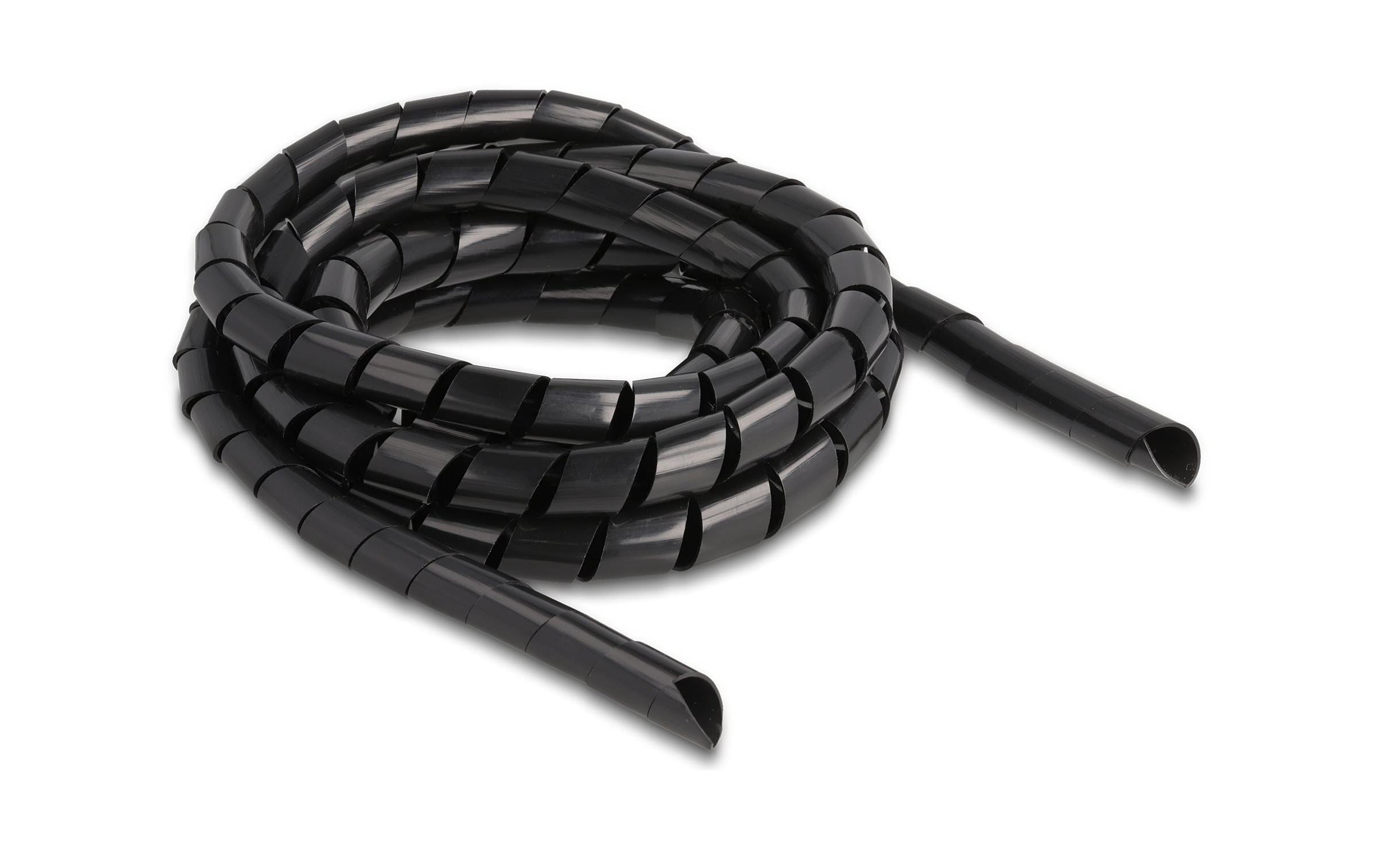 Delock Spiroschlauch flexibel 2 m x 14 mm Schwarz – Spiralschlauch von Delock