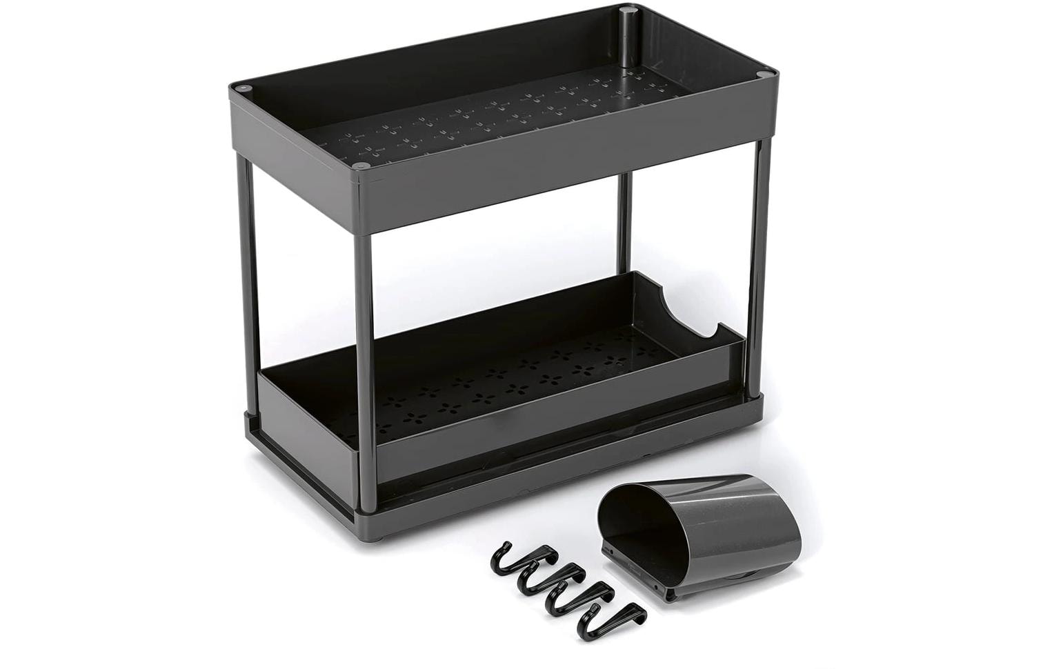 EASYmaxx Organizer mit Schublade 39.5 x 21.5 x 36 cm, Schwarz
