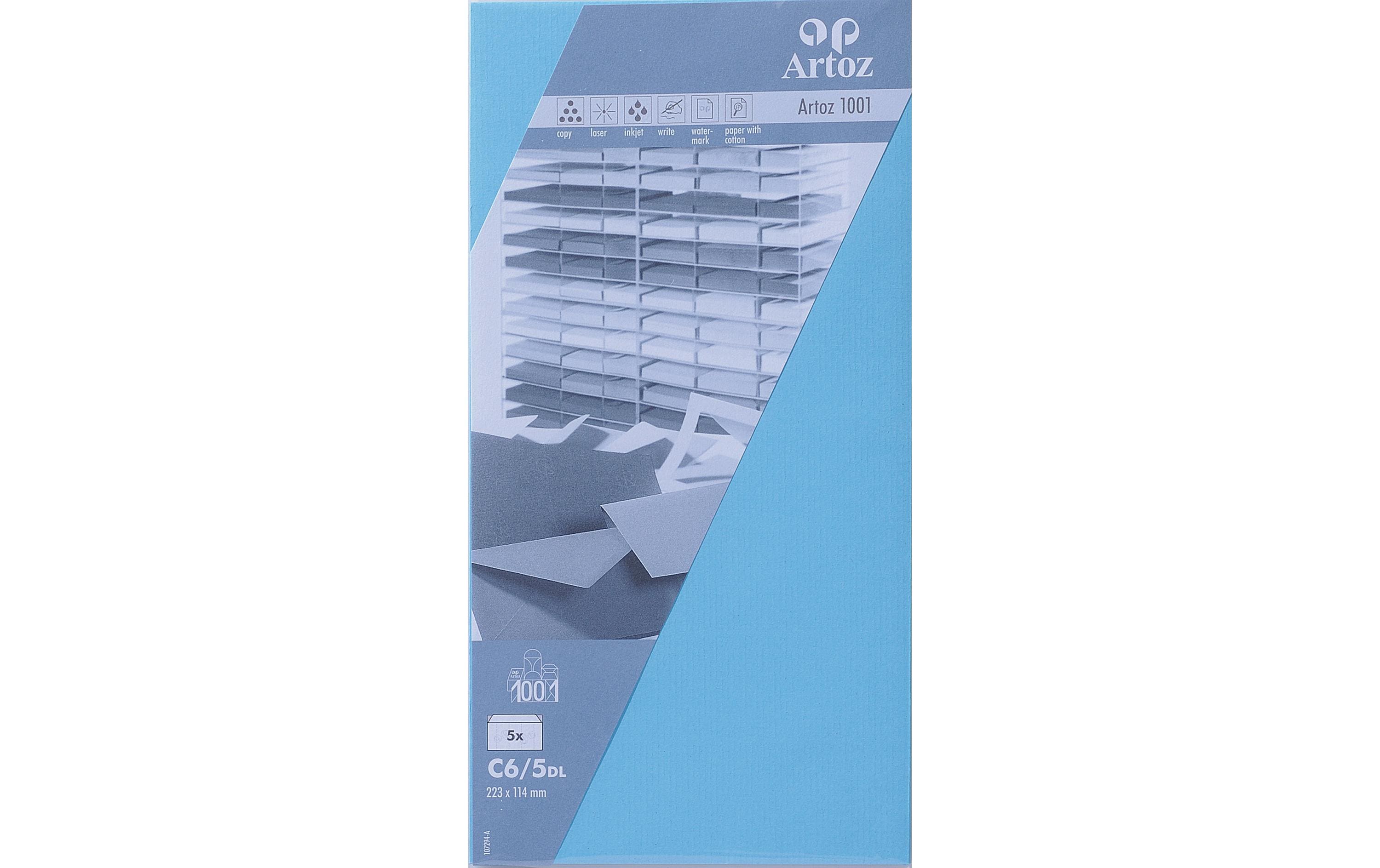 Artoz Couvert 1001 C6/5, 5 Stück, Blau – Couvert von Artoz