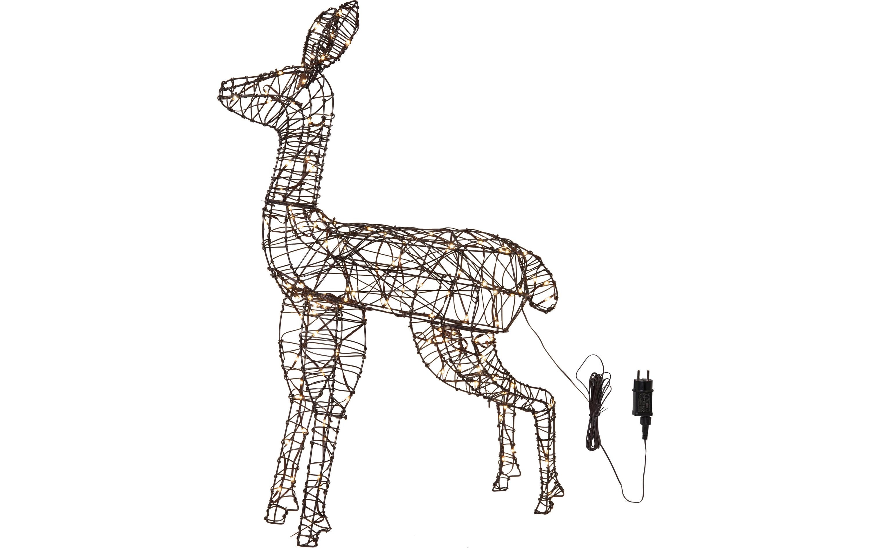 Star Trading Outdoor Dekoration Vicke Deer Indoor, Braun, 100.00 cm Höhe