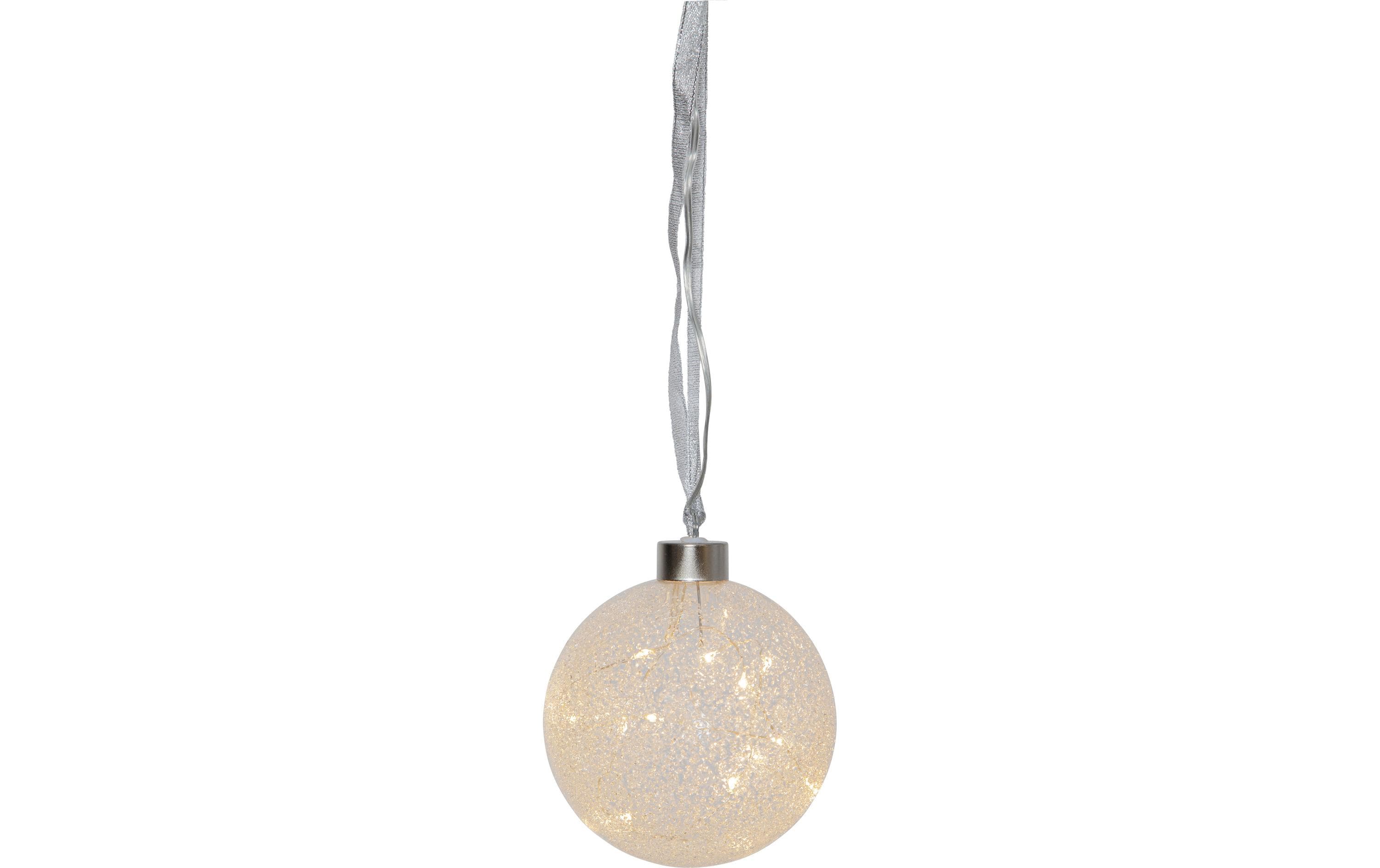Star Trading Weihnachtskugel Glow Snow, 15 LED, 10 cm, indoor