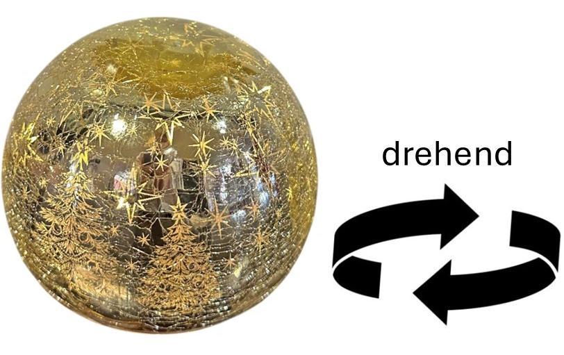 Dameco Dameco LED Glas Crackle Kugel