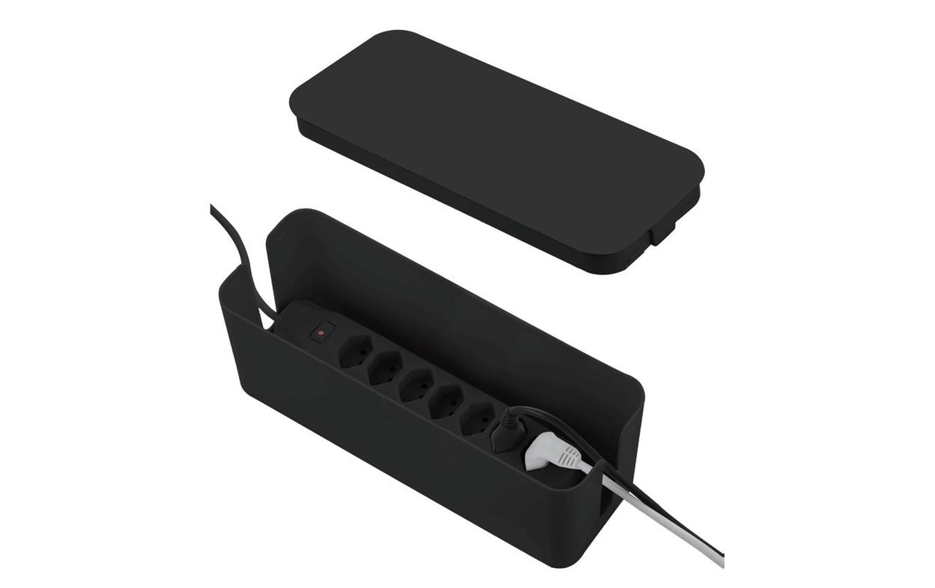 Schönenberger Kabelbox mit Steckerleiste 7x T13, Schwarz – Kabelbox von Schönenberger