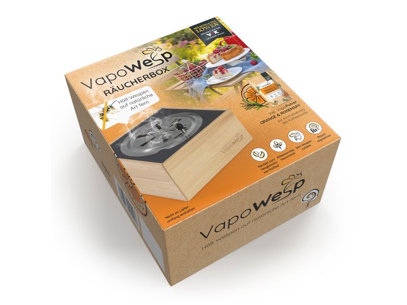 VapoWesp Räucherbox hellbraun
