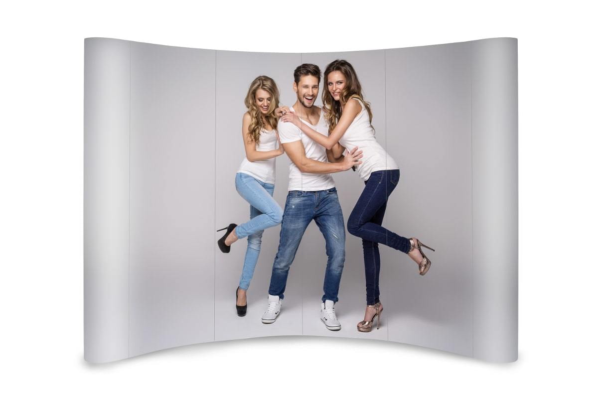 Wand Magnetic Pop Up Standard - 3x3, gebogen, im Koffer