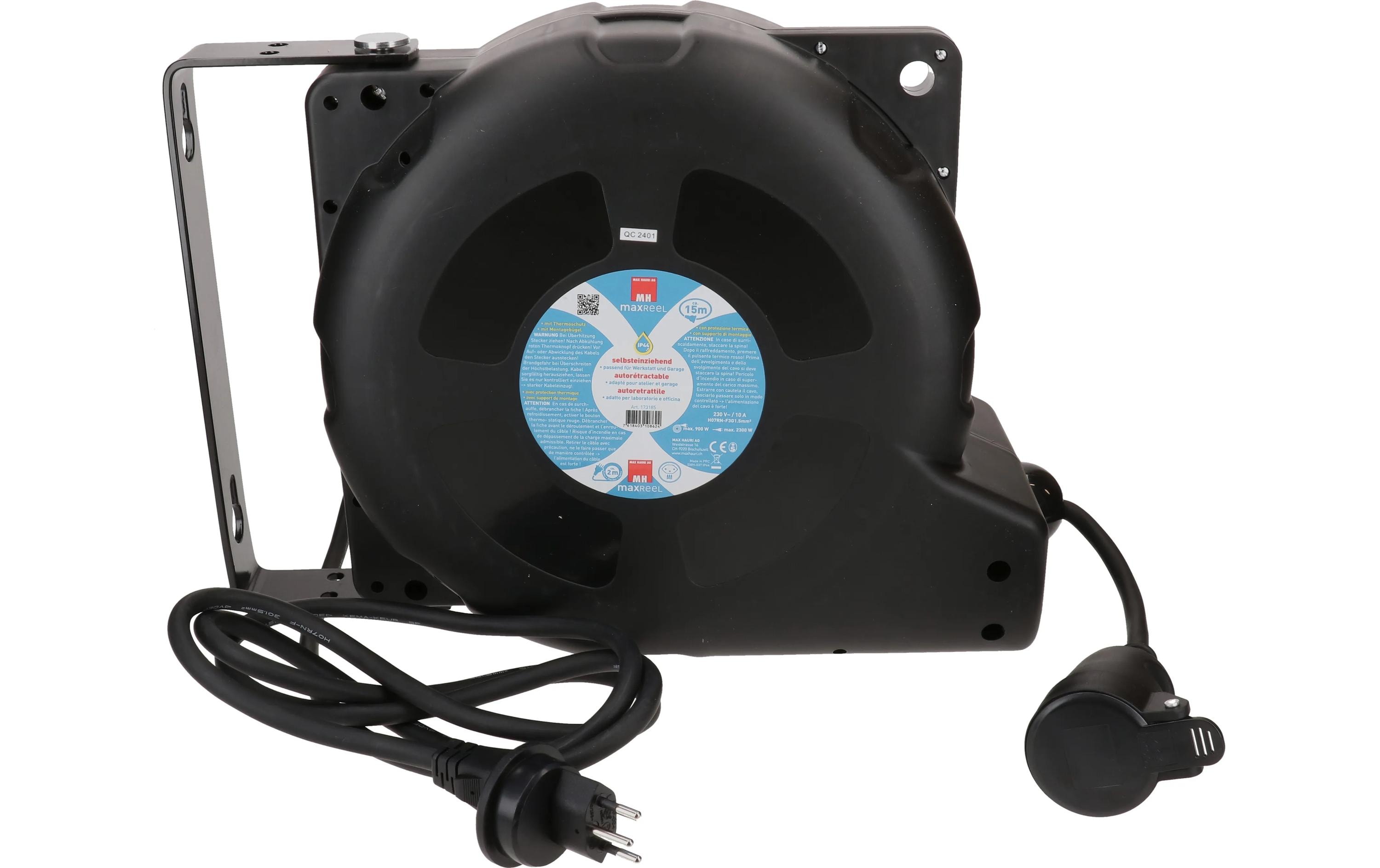 Max Hauri Kabelrolle 15 m, Schwarz – Kabelrolle von Max Hauri