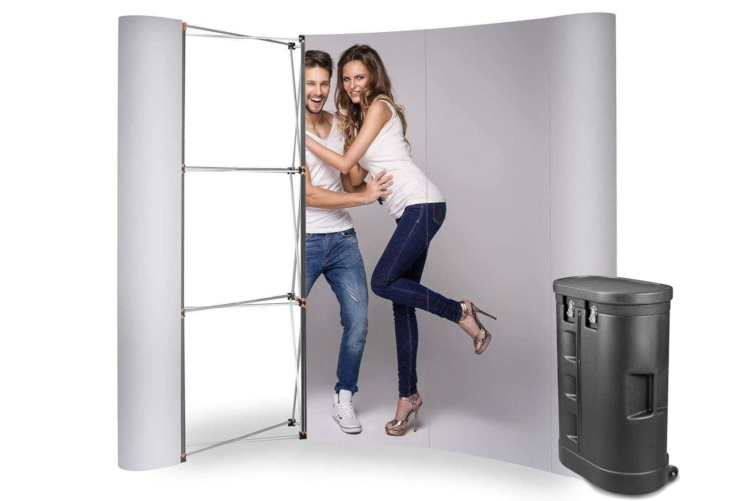 Wand Magnetic Pop Up Standard - 3x3, gebogen, in der Koffertheke