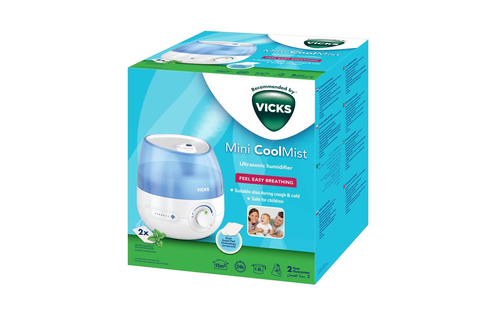 Vicks Luftbefeuchter Mini Kaltluft Ultraschall, VUL5
