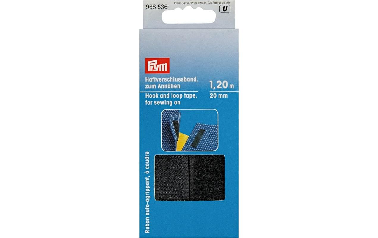 Prym Klettbandverschluss Schwarz, 1.2 m x 20 mm – Kabelkanal-Zubehör von Prym